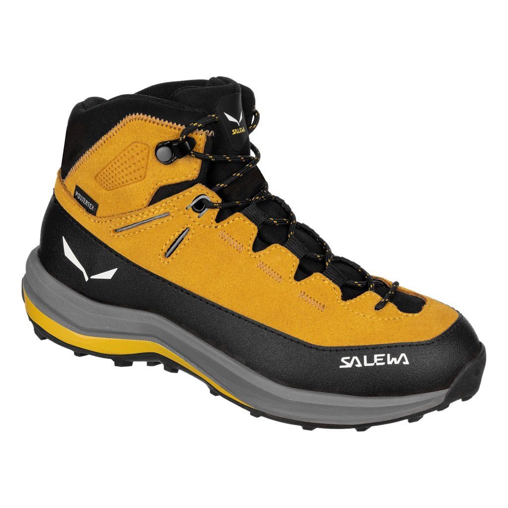 Salewa MTN Trainer 2 Mid PTX (Powertex, wasserdicht) gold/schwarz Kinder Wanderschuh