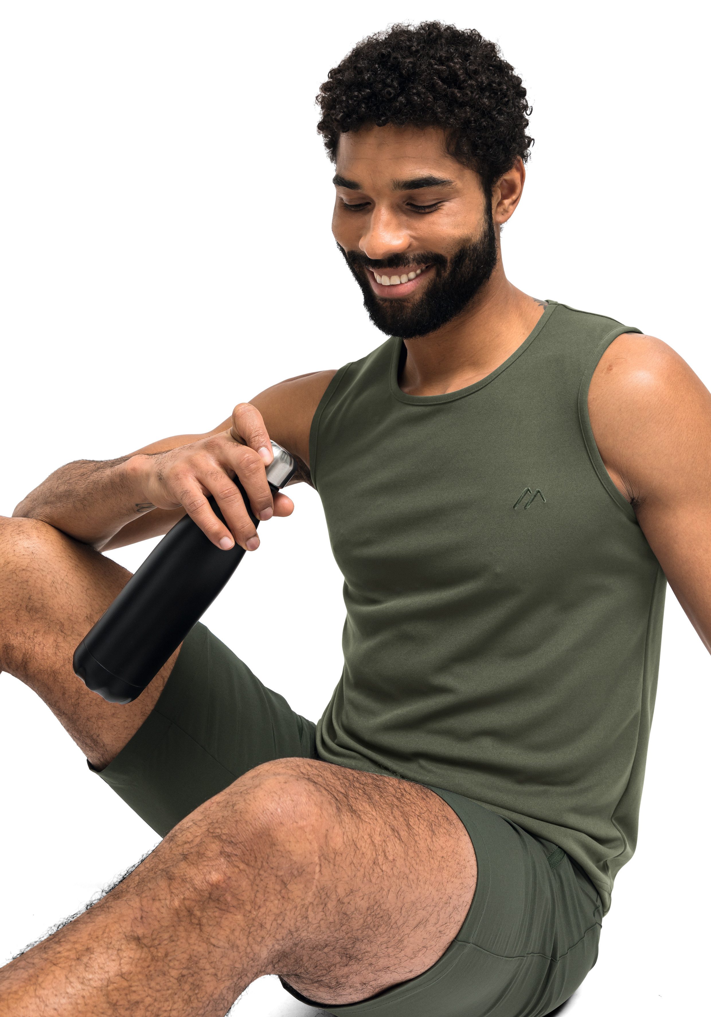 Maier Sports Funktionsshirt Peter Herren Tanktop, leichtes ärmelloses Shirt, Rundhals, Regular Fit