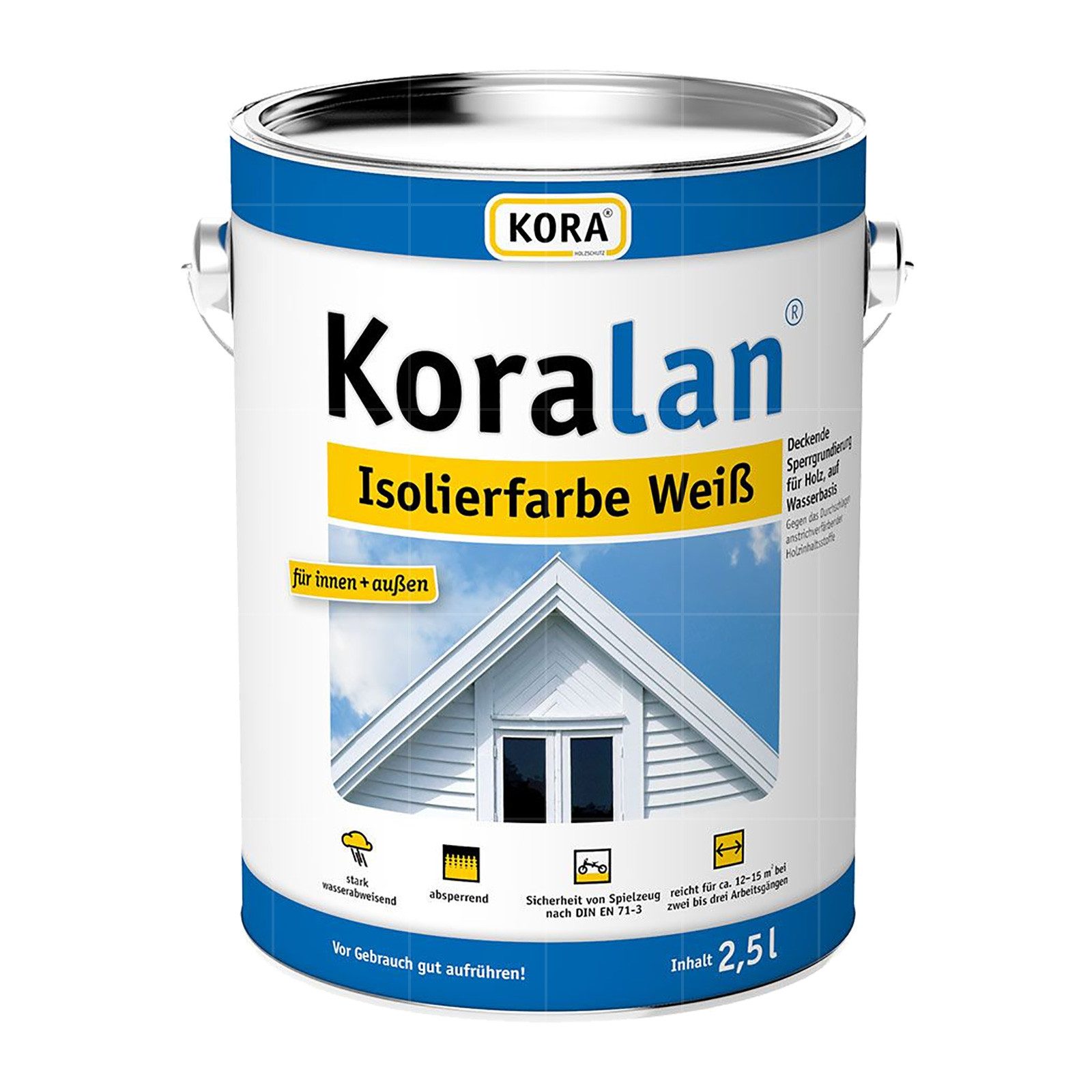 KORA Isoliergrundierung KORALAN ISOLIERFARBE WEISS - 2.5 LTR