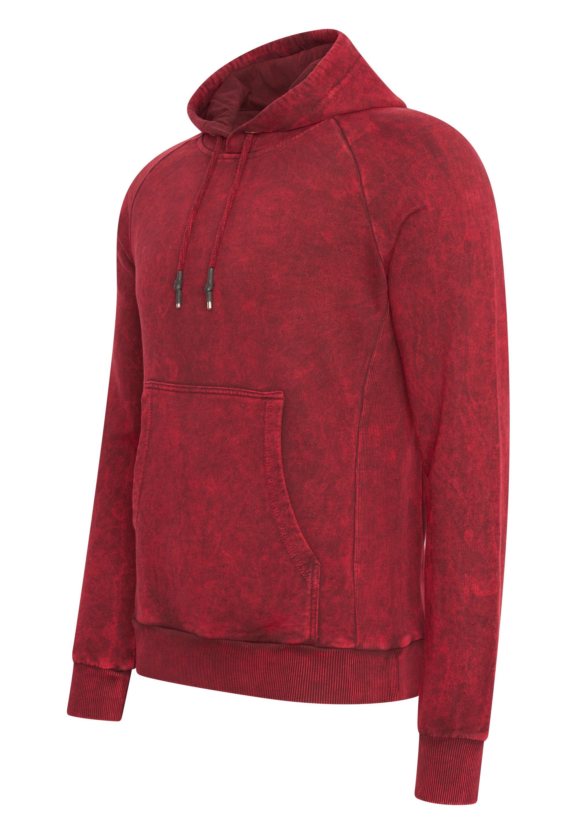 rot verwaschenem Rusty Neal Design in Kapuzensweatshirt