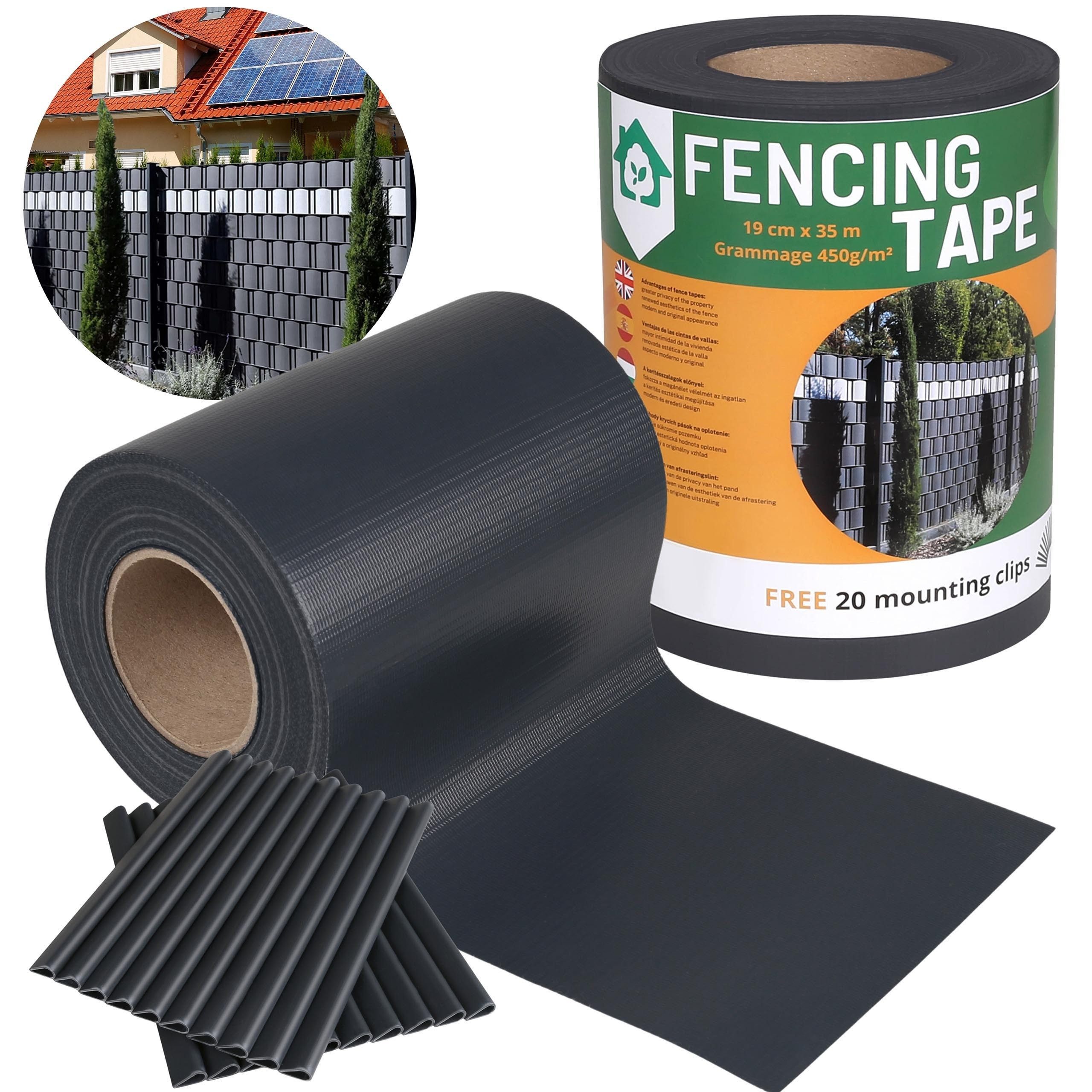 Sarcia.eu Doppelstabmattenzaun Sichtschutzstreifen, 19cmx35m,450g/m2+20 Bef günstig online kaufen