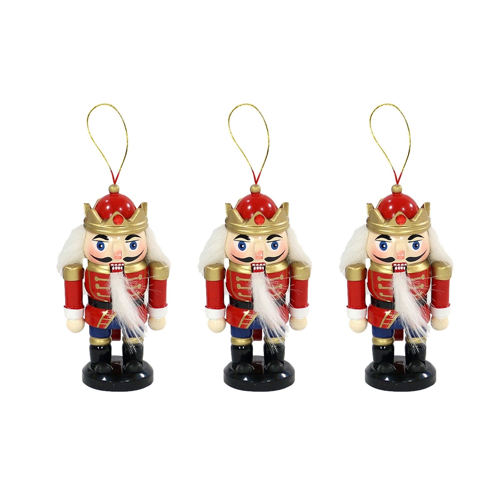 SIGRO Baumbehang Holz Nussknacker 3er Set günstig online kaufen
