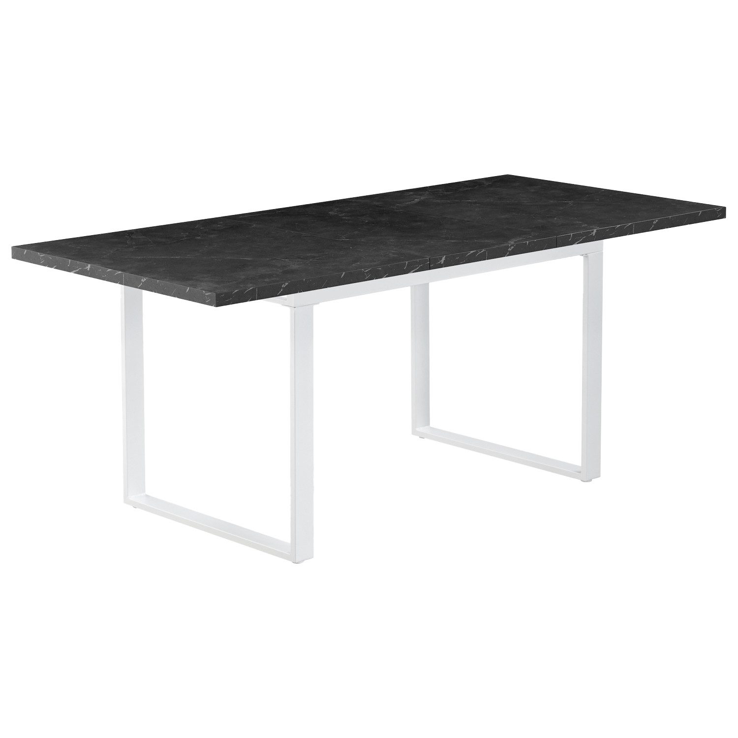 B&D home Esstisch LARS, Metallgestell schwarz oder weiß, ausziehbar 120-160 günstig online kaufen