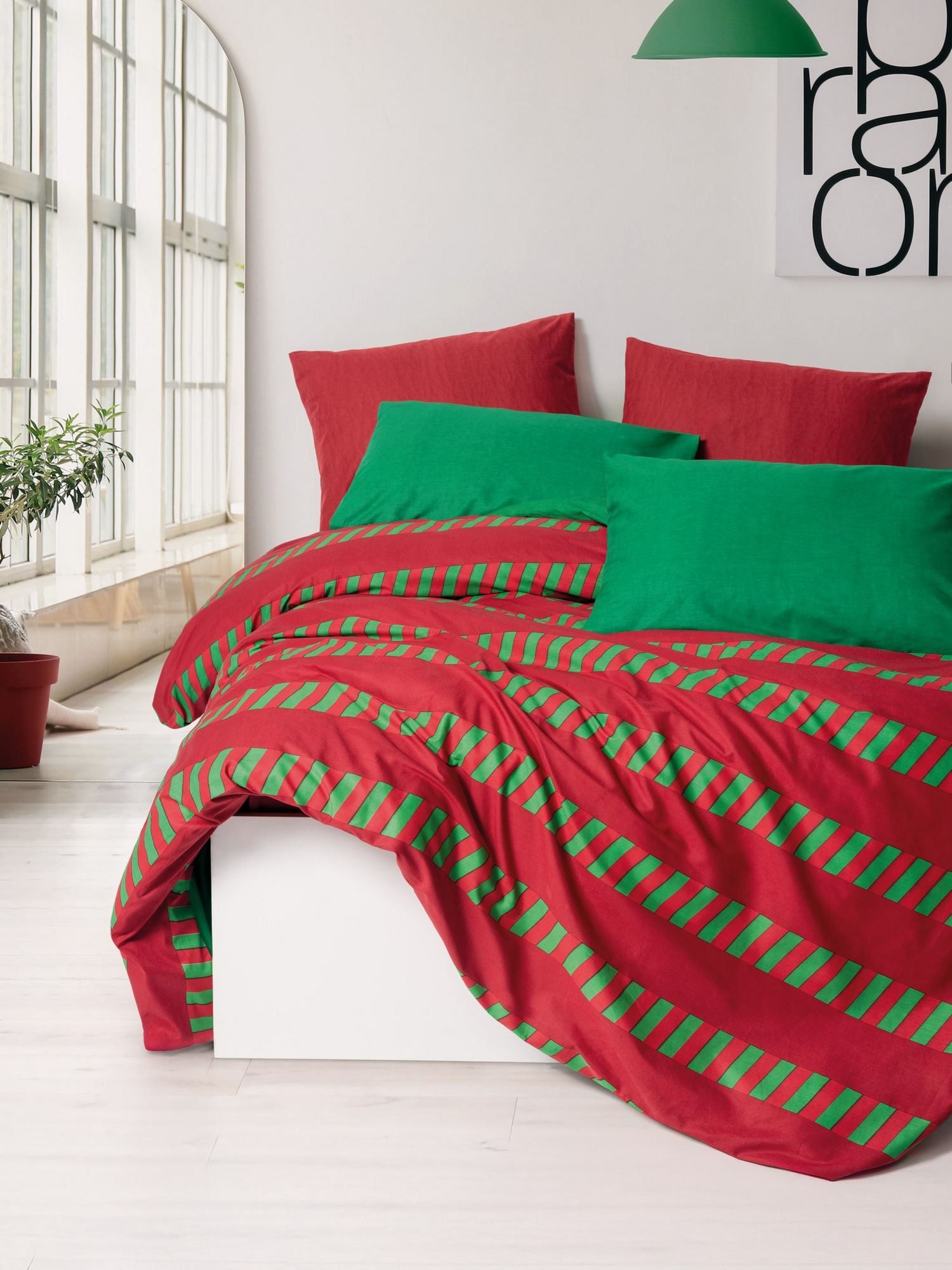 L'Essentiel Maison Bettwäsche Weihnachten, Renforcé, 2 teilig, 100 % Baumwolle Renforcé, Reaktivdruck