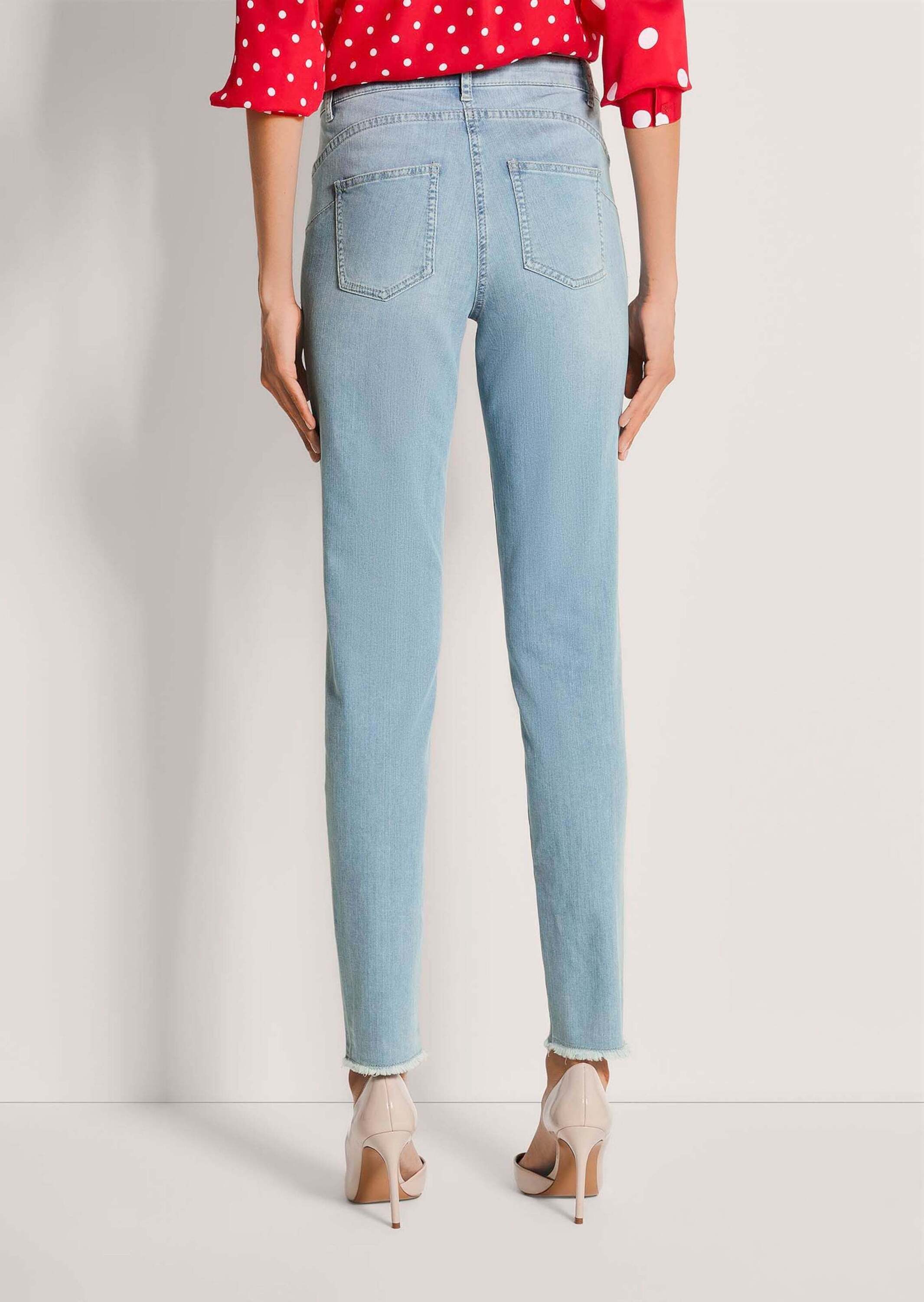 MADELEINE Gerade Jeans Kurzgröße: Skinnyjeans mit Formbund 5-Pocket-Hose mit Gürtelschlaufen, Taschen und Knöchellänge