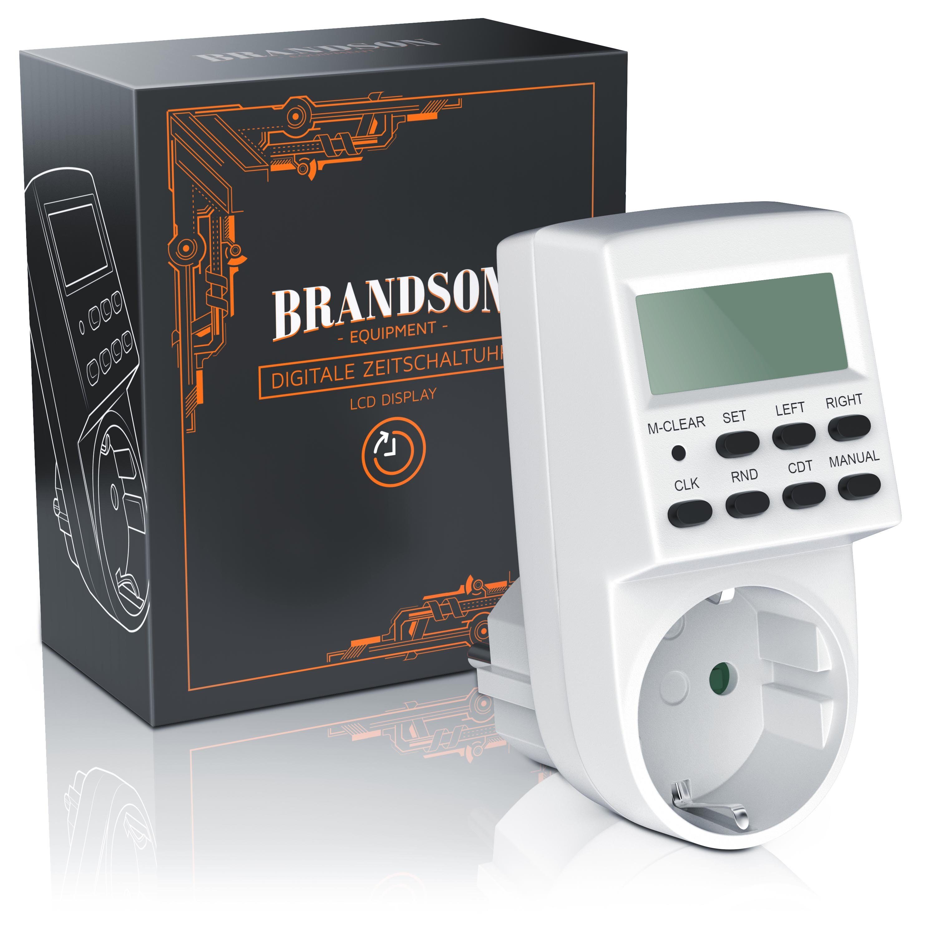 Brandson Zeitschaltuhr Digitale Zeitschaltuhr mit LCD Display, digital, 1-St., mit Kinderschutzsicherung, 1,5" LCD Display, 20 ON/OFF Programme – Bild 5 von 5