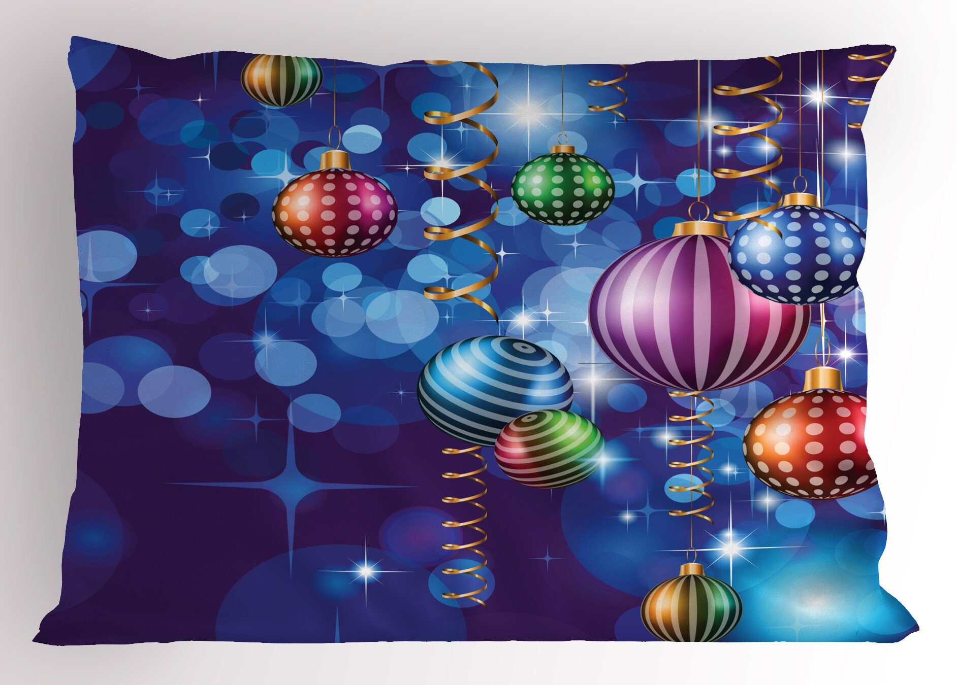 Kissenbezüge Dekorativer Standard King Size Gedruckter Kissenbezug, Abakuhaus (1 Stück), Weihnachten Guten Rutsch ins Neue Jahr-Party