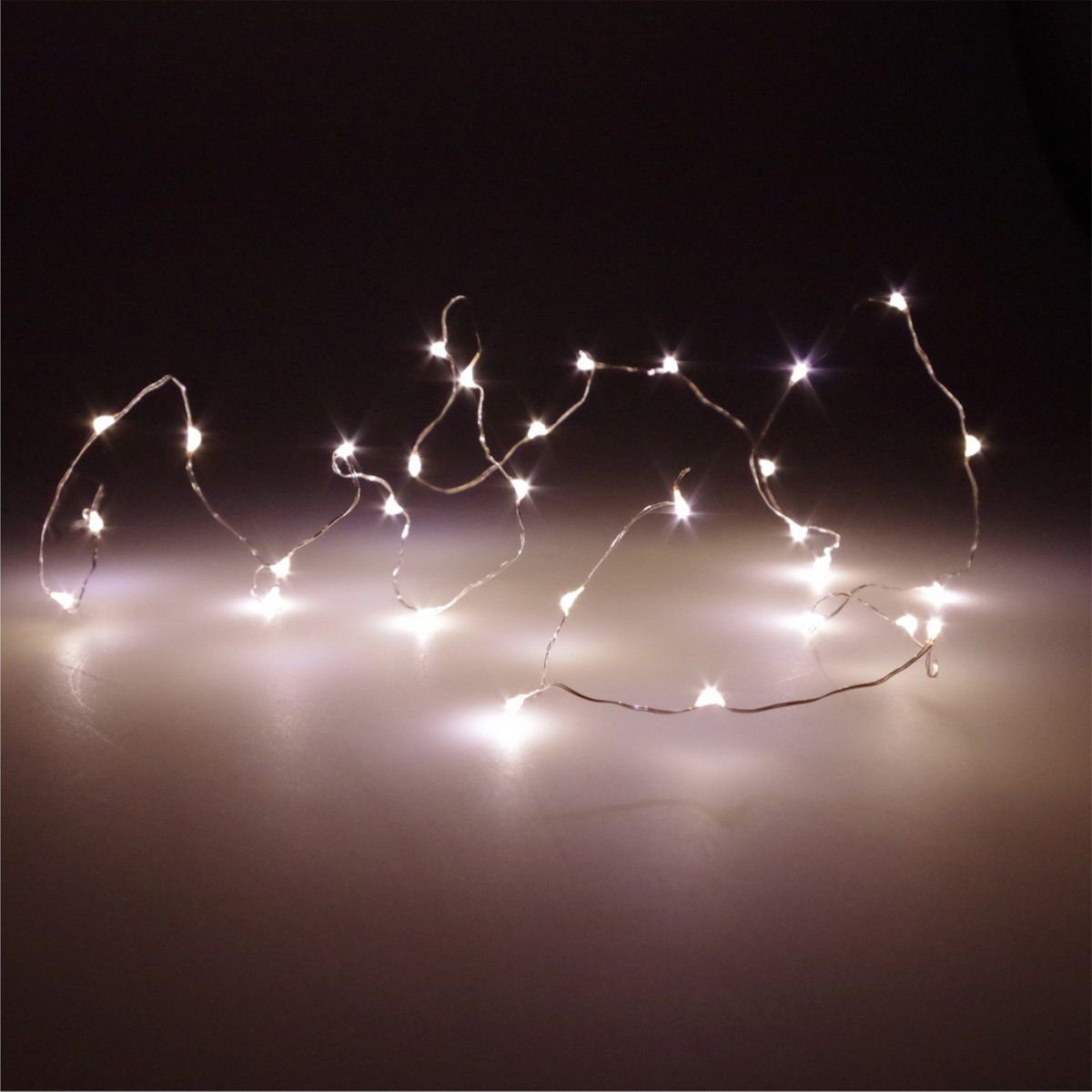 Linder Lichterkette LED Lichterkette 10 20 30 50 100 warmweiß Wasserlichterkette, für Innenräume