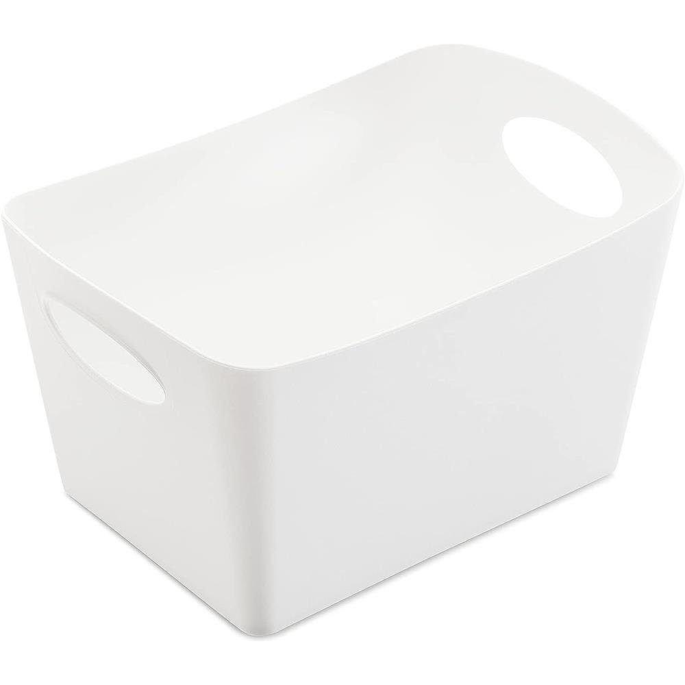 KOZIOL Aufbewahrungsbox BOXXX S, 1 Liter Weiß aus recyceltem Kunststoff