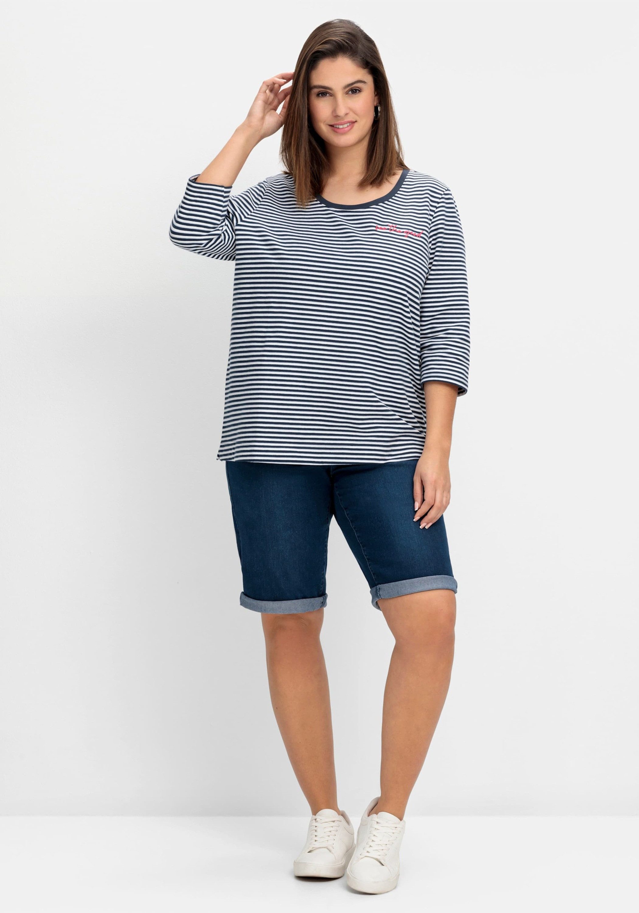 Sheego Jeansshorts Jeansbermudas