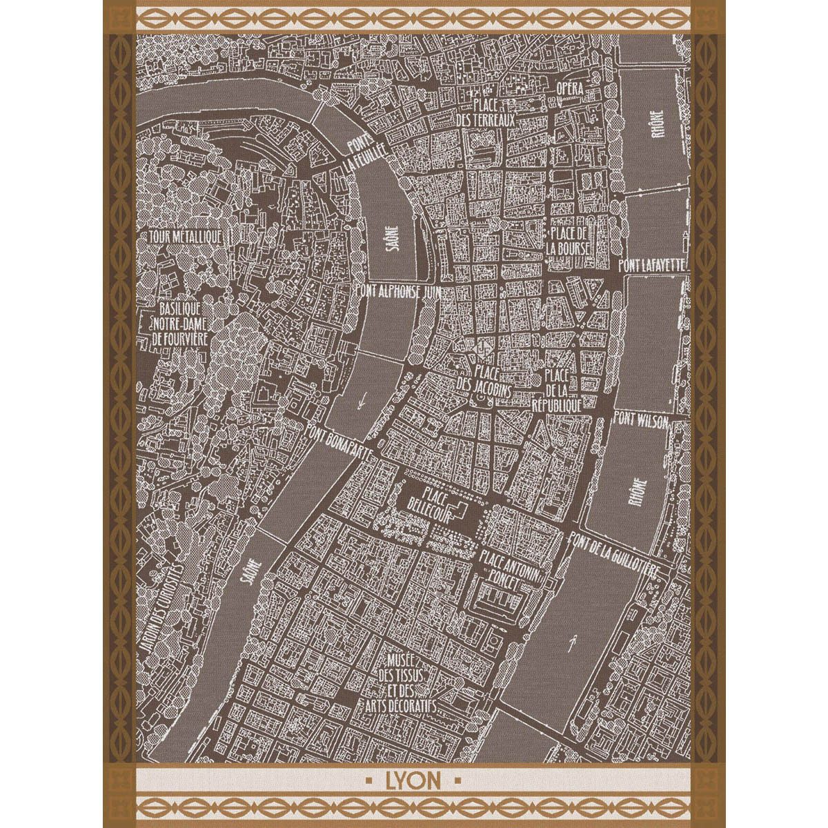 Le Jacquard Francais Geschirrtuch Geschirrtuch À Vol D'Oiseau Lyon Chene 60x80 cm, (1-tlg., 1 x Geschirrtuch), jacquard-gewebt