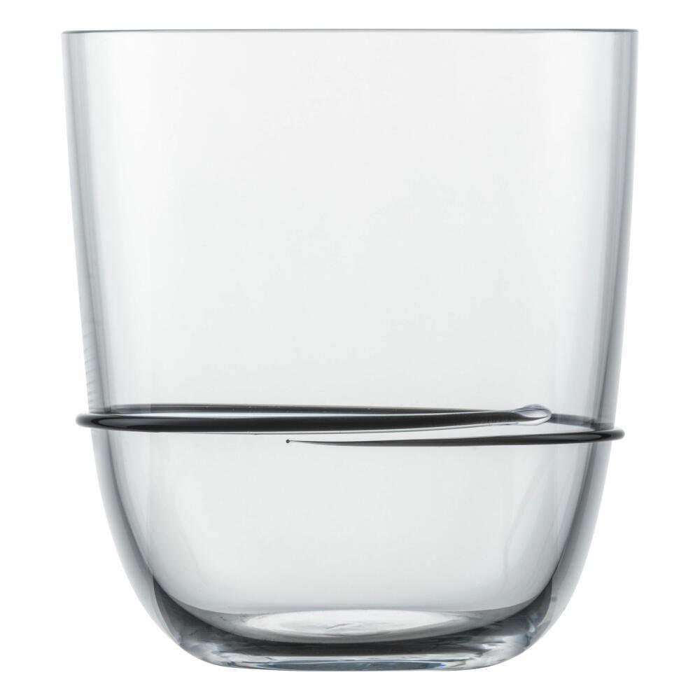 Zwiesel Glas Becher Aura Schwarz, 2-tlg., Glas, handgefertigt