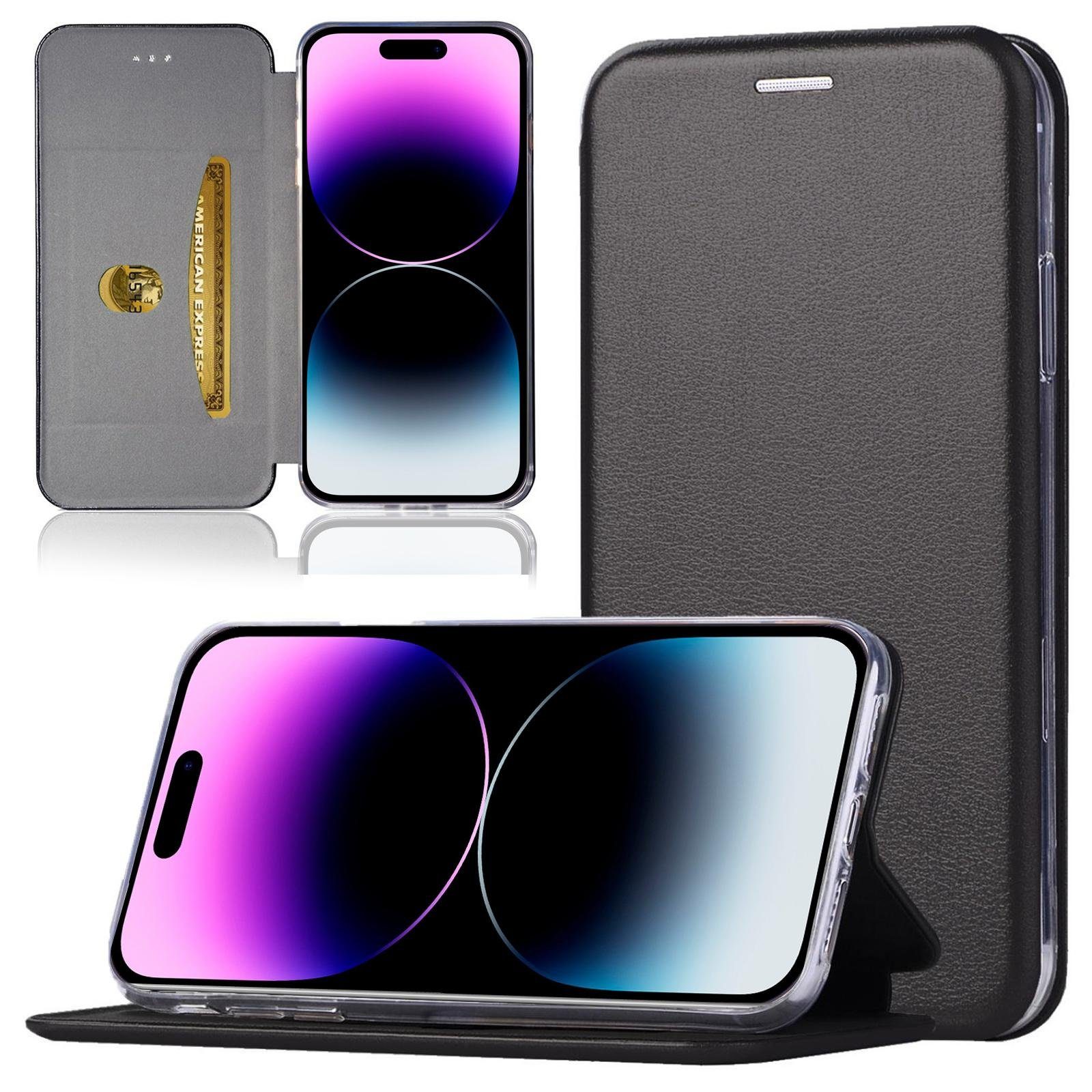 Numerva Handyhülle Handy Tasche für Apple iPhone 14 Pro, Klapphülle Flip Cover Schutz Hülle Etui