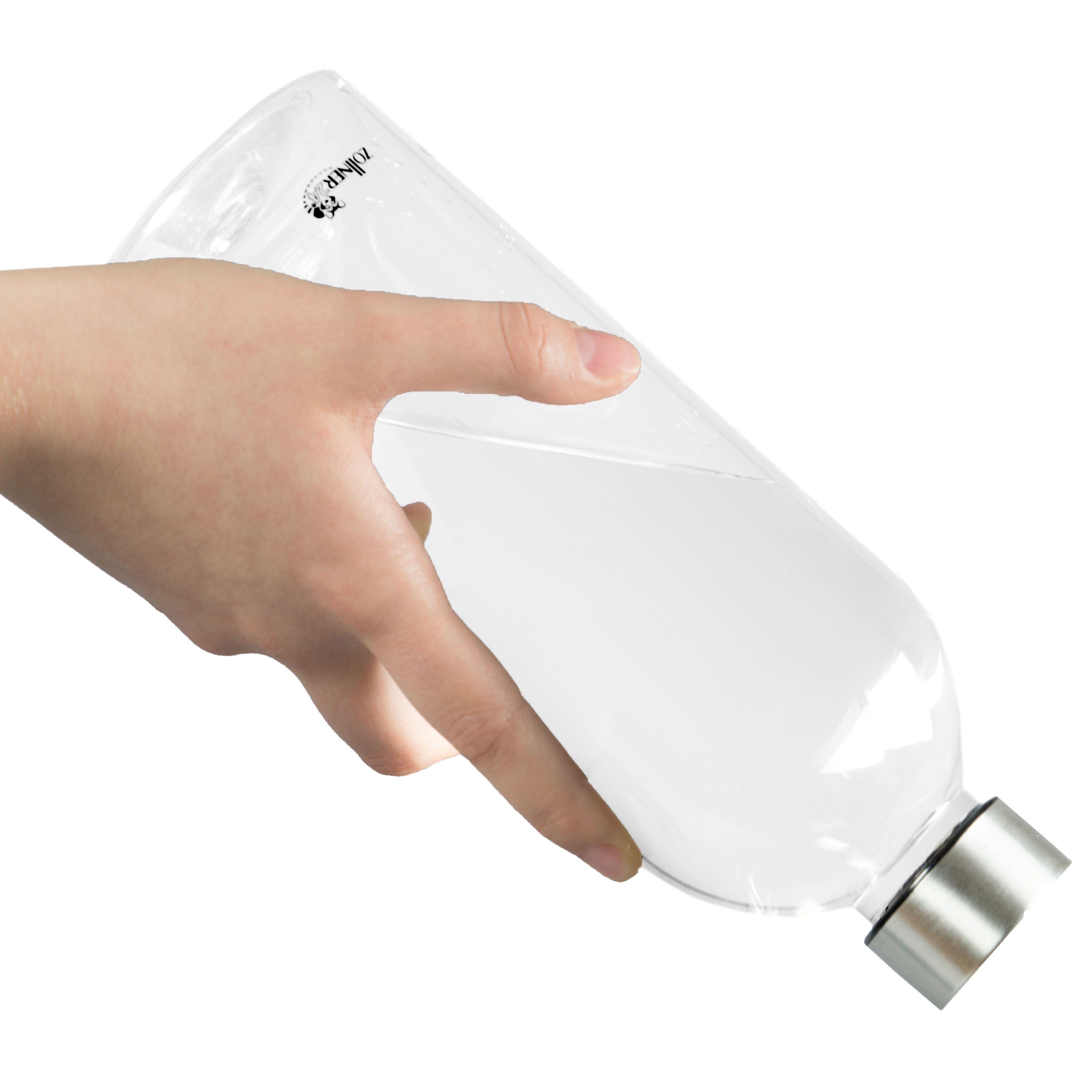 ZOLLNER24 Trinkflasche, BPA-frei, BPA-frei, mit transparent Schraubverschluss