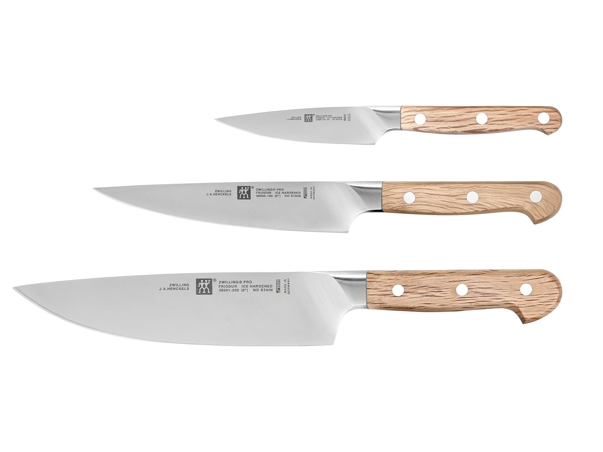 Zwilling Santokumesser Messer-Set 3-tlg. Pro Wood