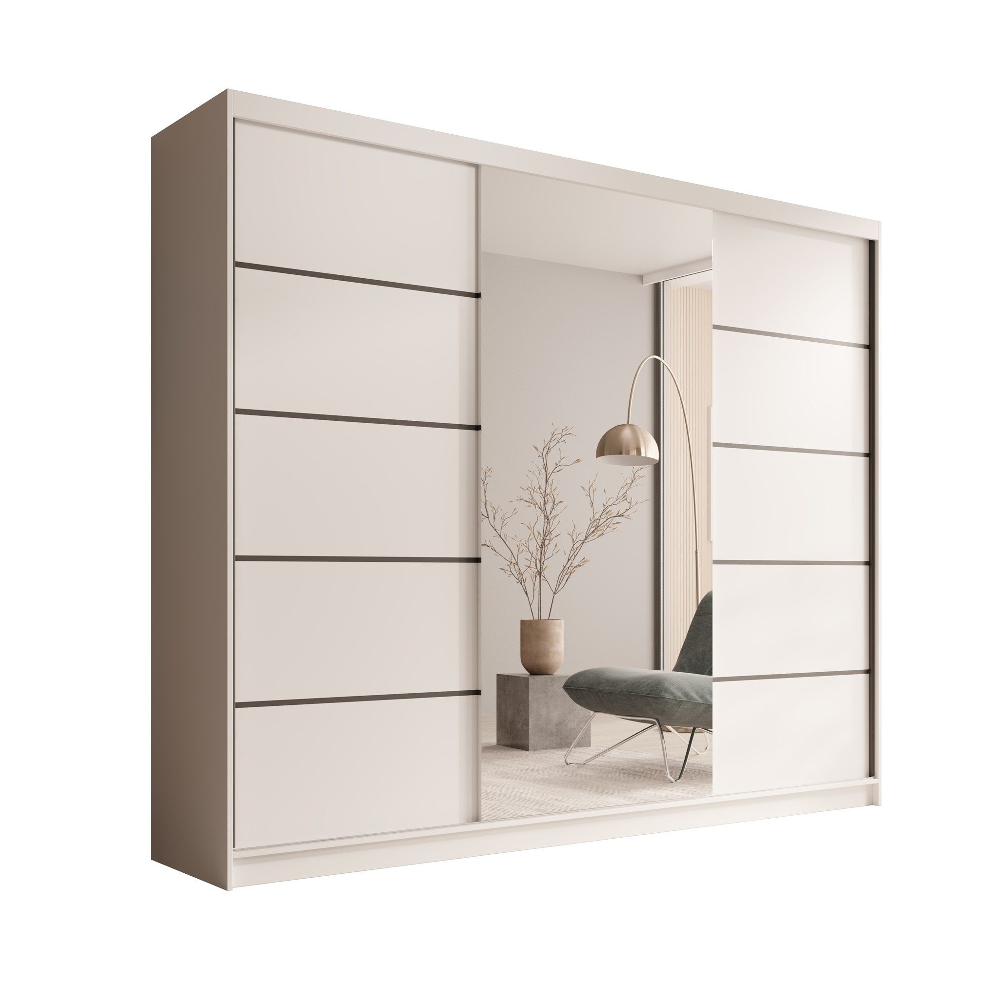 Fun Möbel Schiebetürenschrank Schrank OSLO 250 x 215 x 58 cm