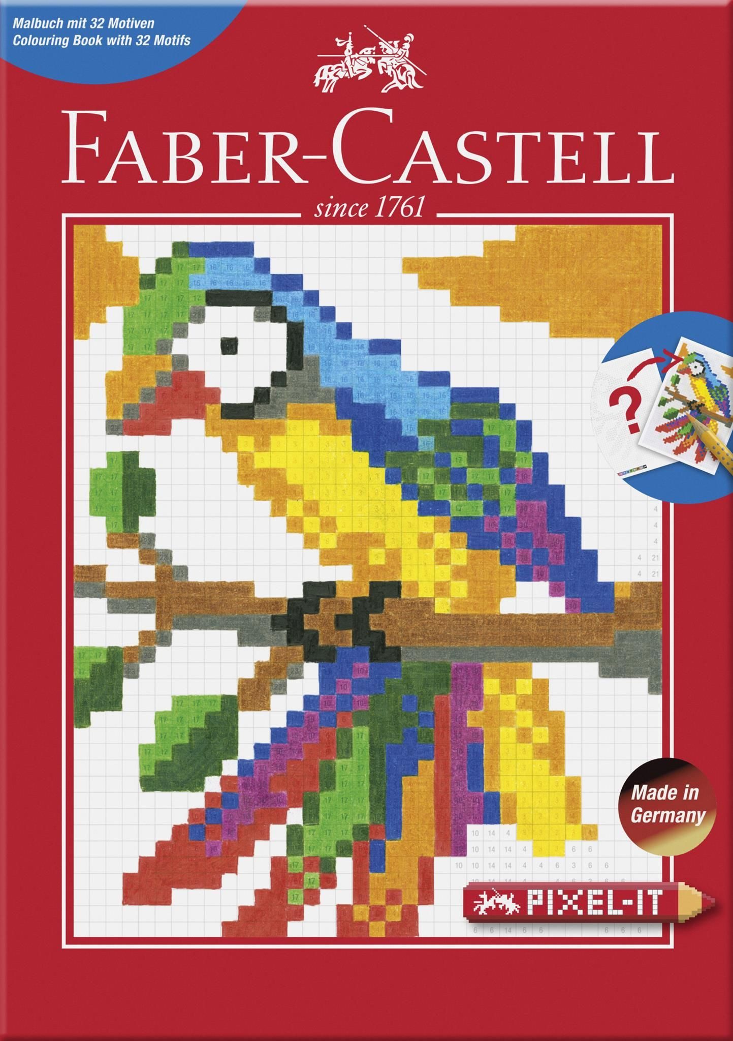 Faber-Castell Malvorlage Faber Castell Ausmalbuch A4 mit 32 Motiven Pixel-it