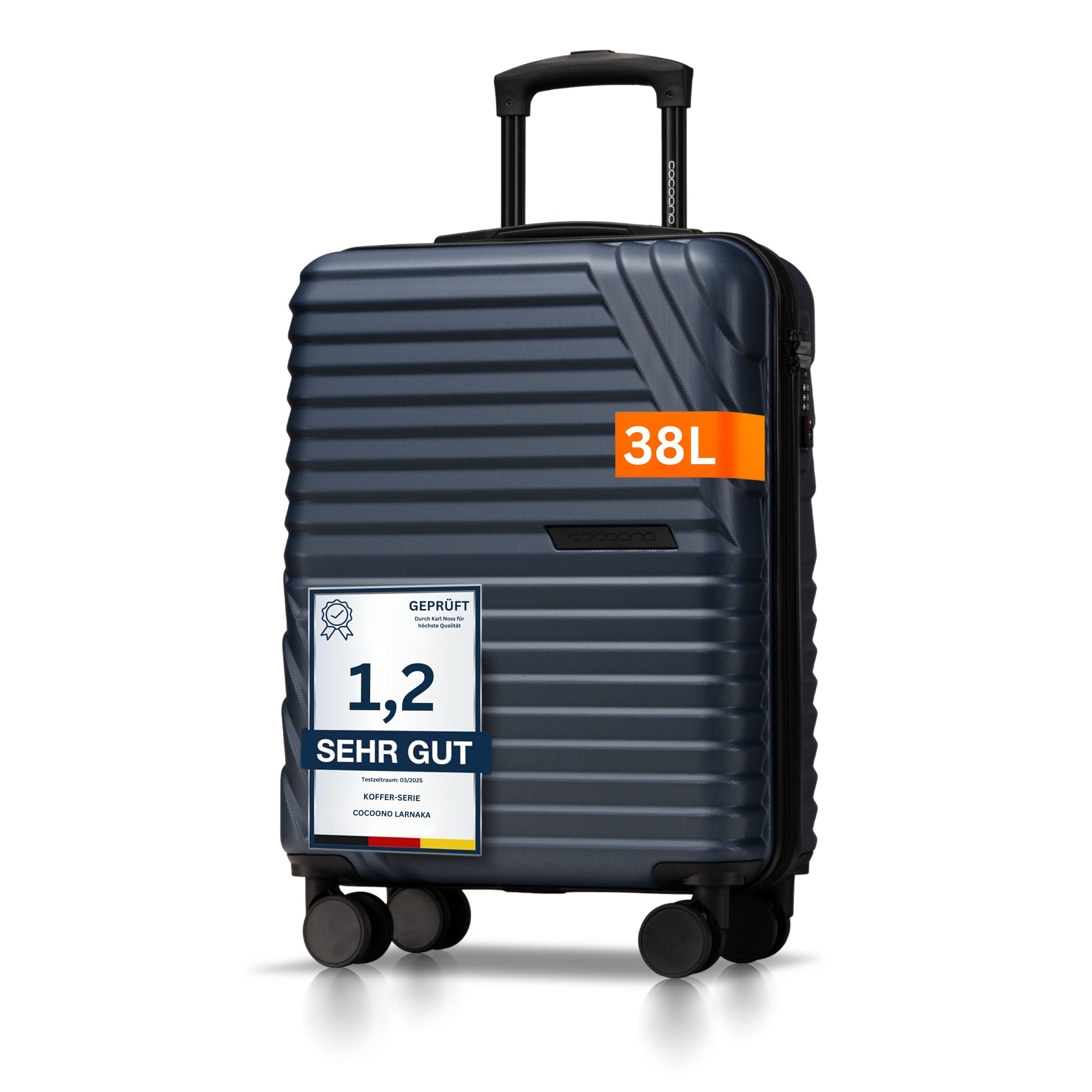 cocoono Hartschalen-Trolley Cocoono Hartschalenkoffer mit TSA Schloss & 8 Rollen, Dehnfalte