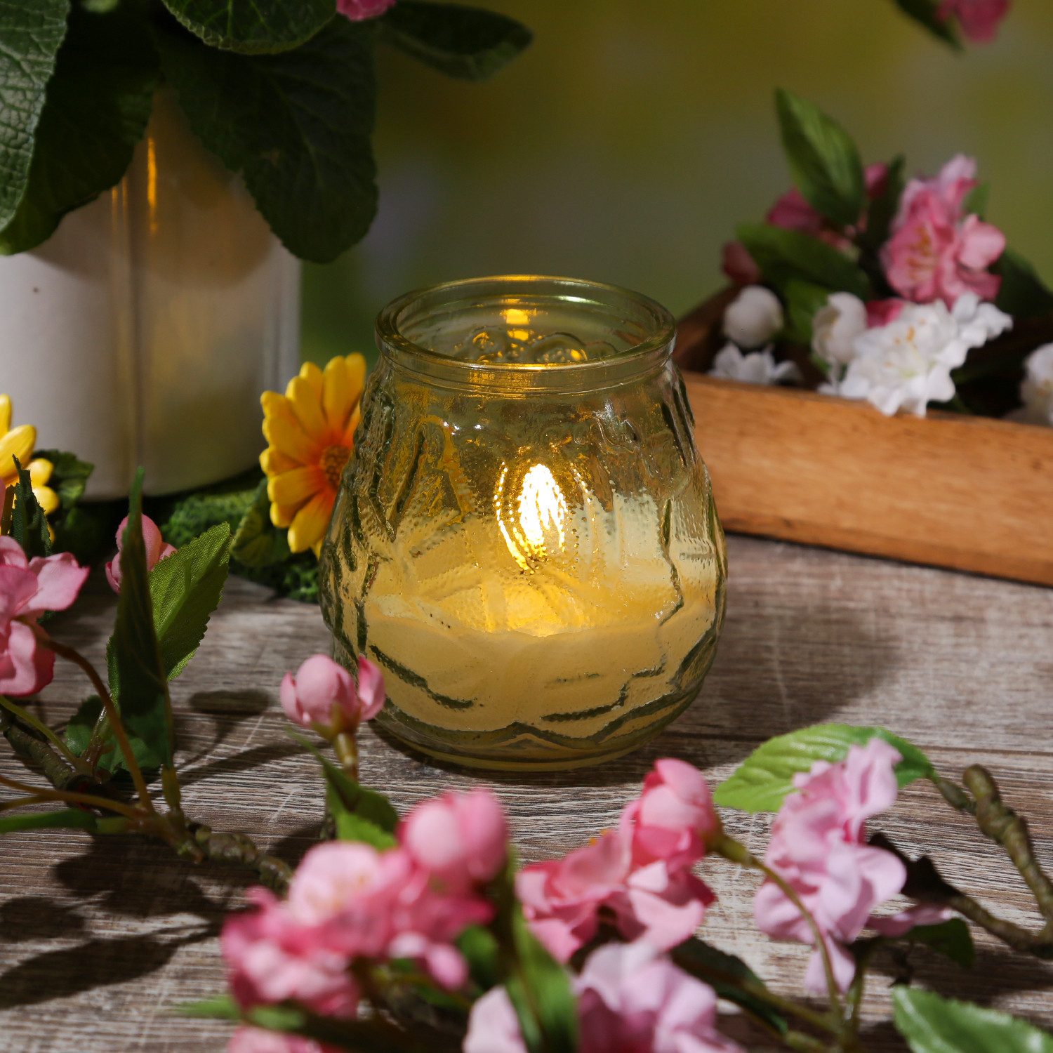 MARELIDA LED-Kerze im Glas LED Windlicht günstig online kaufen