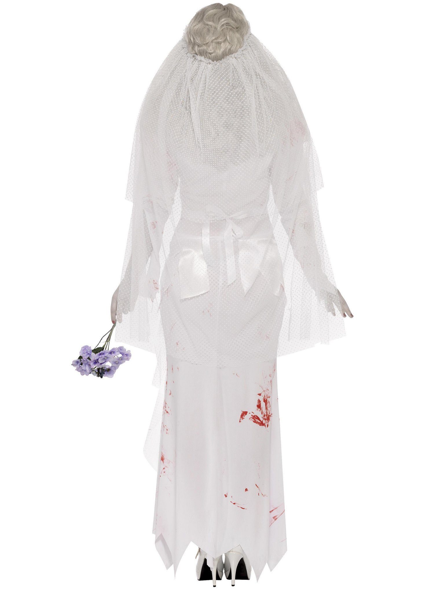 Smiffys Zombie-Kostüm Zombie Braut - Horror Halloween Kostüm Damen