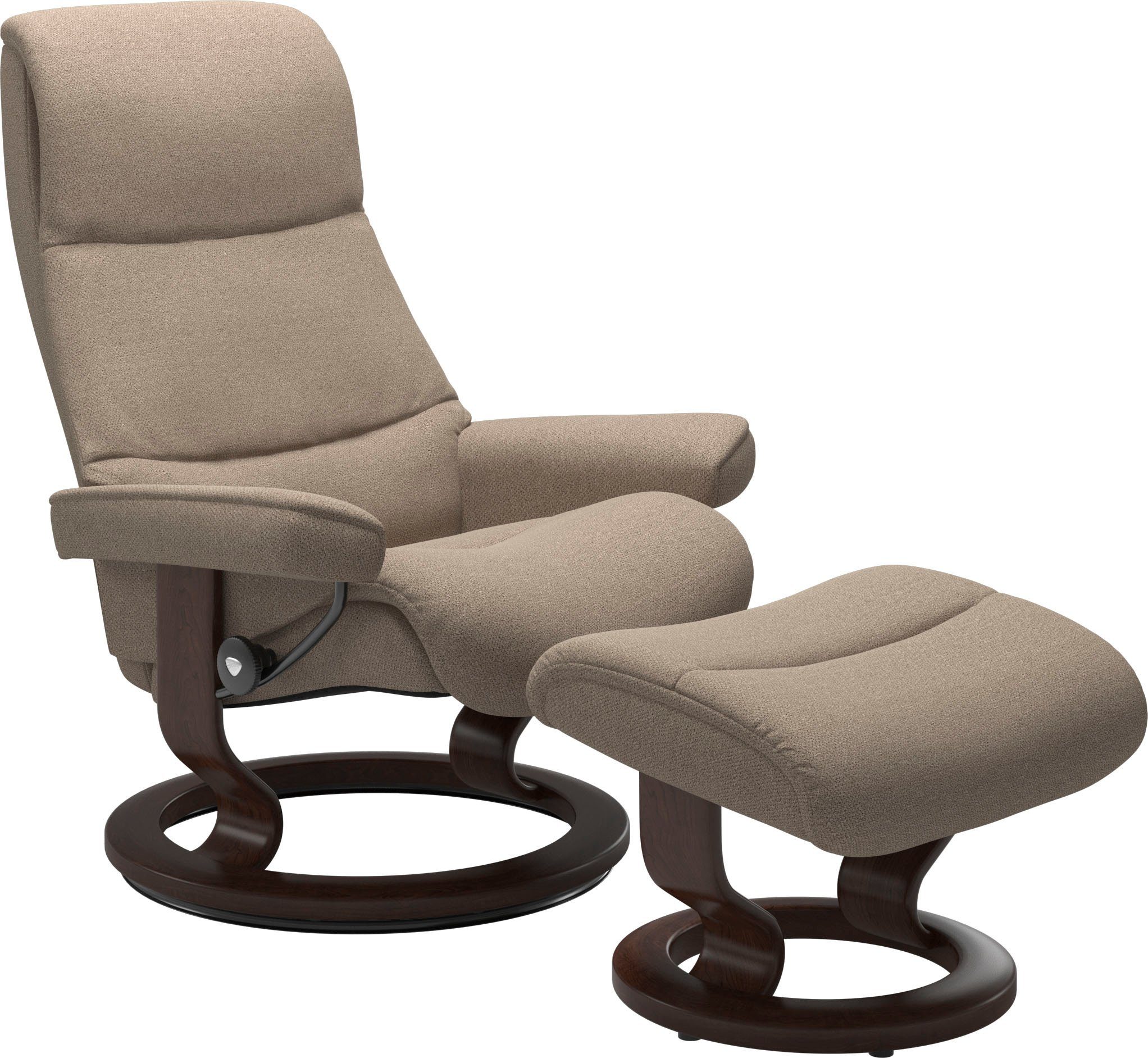 Stressless® Relaxsessel View, mit Classic Base, Größe S,Gestell Braun | Funktionssessel