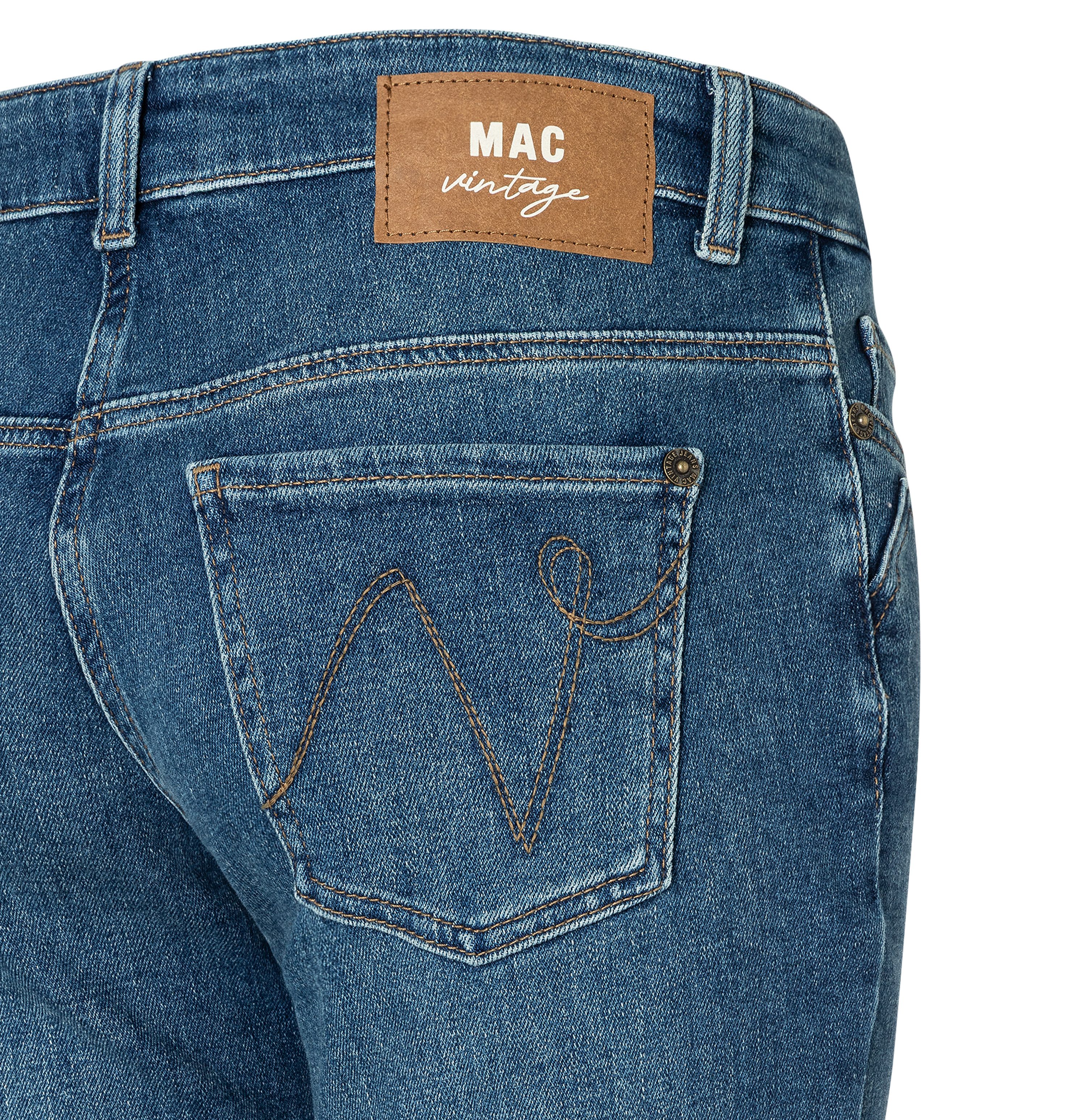 MAC Bootcut-Jeans DETROIT flared Aufwendig gearbeitete Details an den Vordertaschen – Bild 5 von 5
