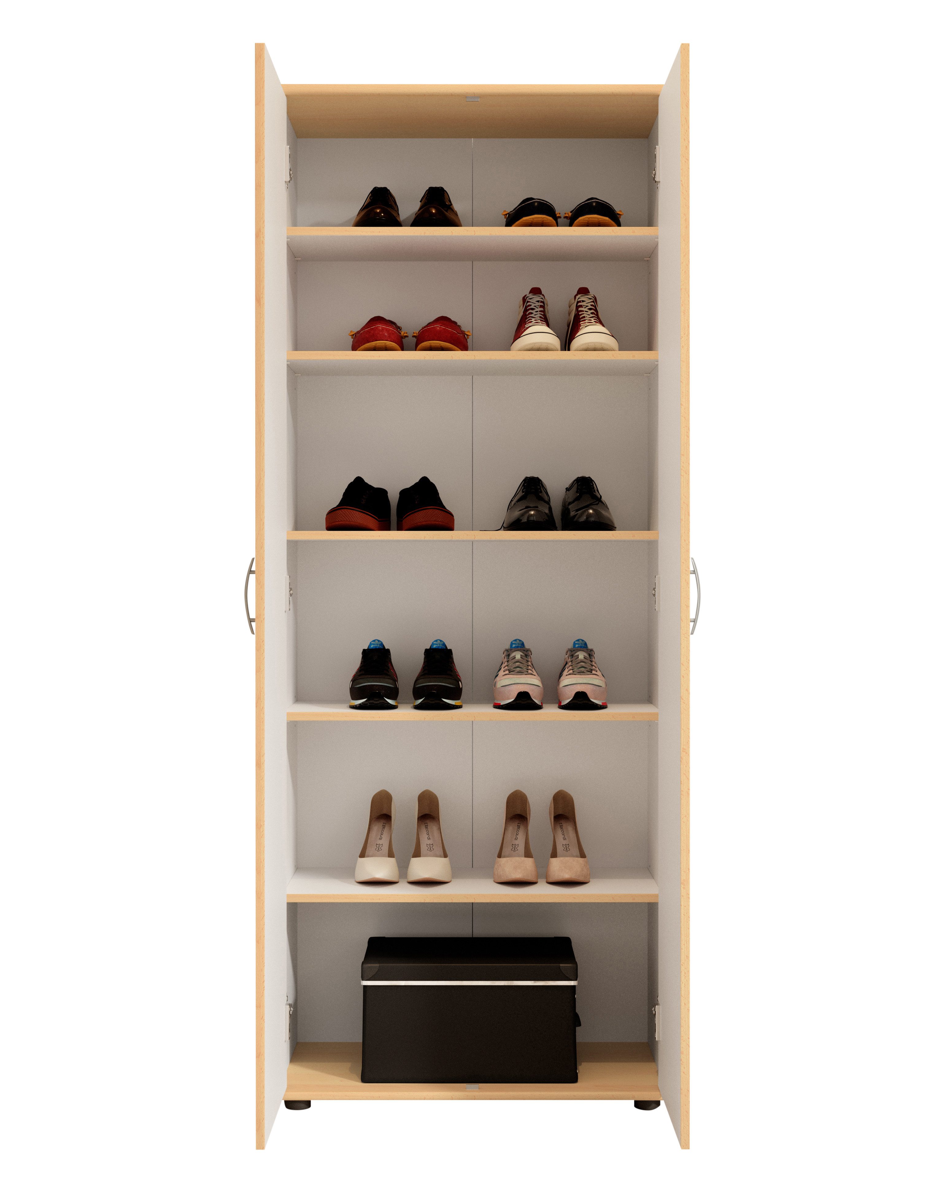 PREISBRECHER Schuhschrank Nolana 70 x 176 x 34 cm (B/H/T) günstig online kaufen