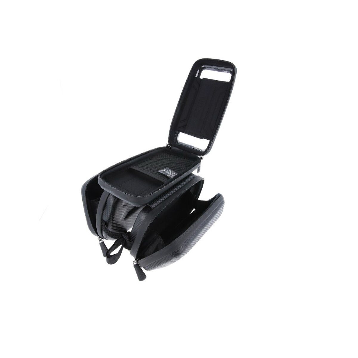 COFI 1453 Fahrradtasche ST04 für Smartphones Schwarz dreiteilige Fahrrad-Rahmentasche (Einzelprodukt), Abnehmbare Smartphone-Tasche mit Touchscreen-Bedienung