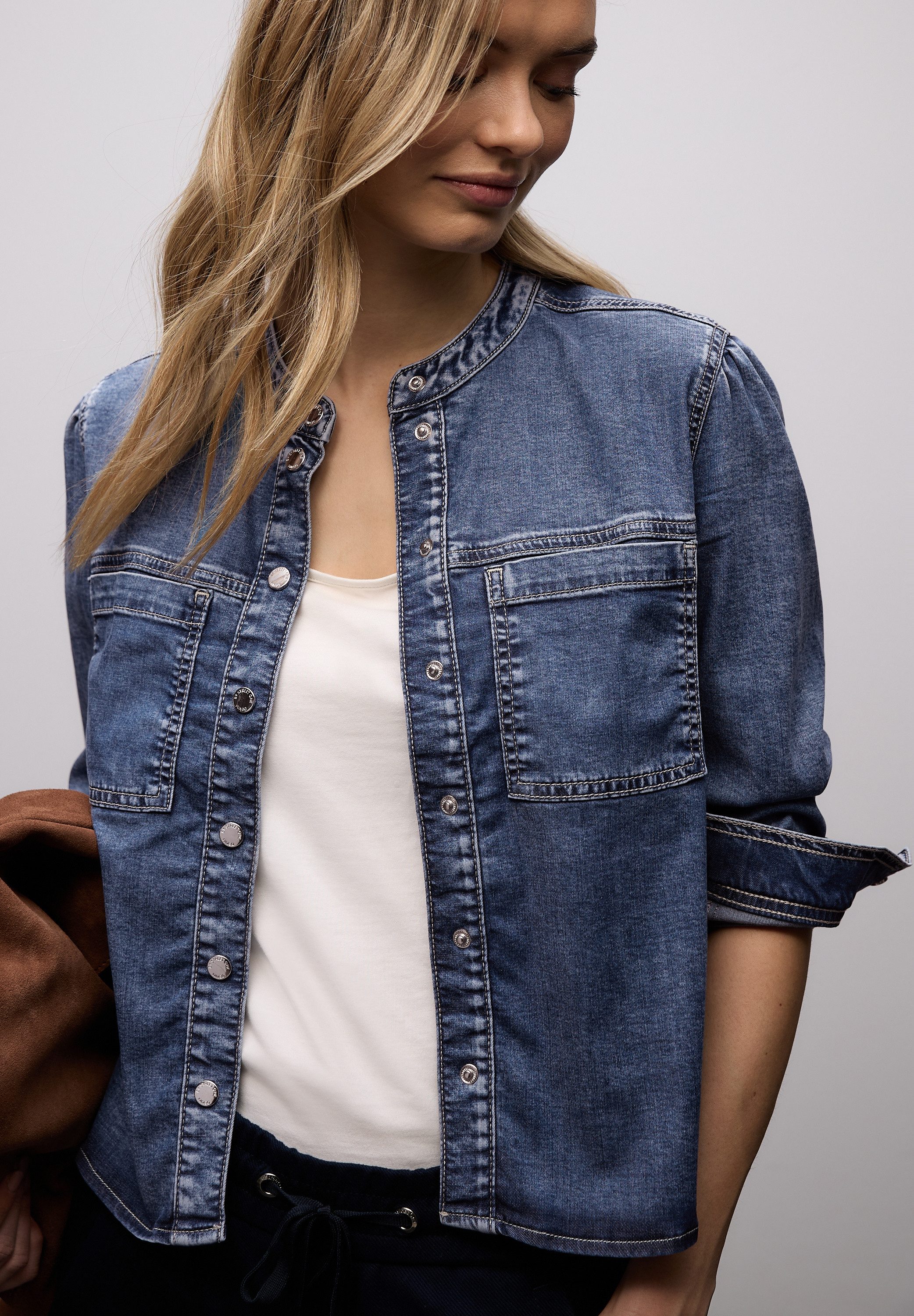 STREET ONE Jeansbluse mit Brusttaschen günstig online kaufen