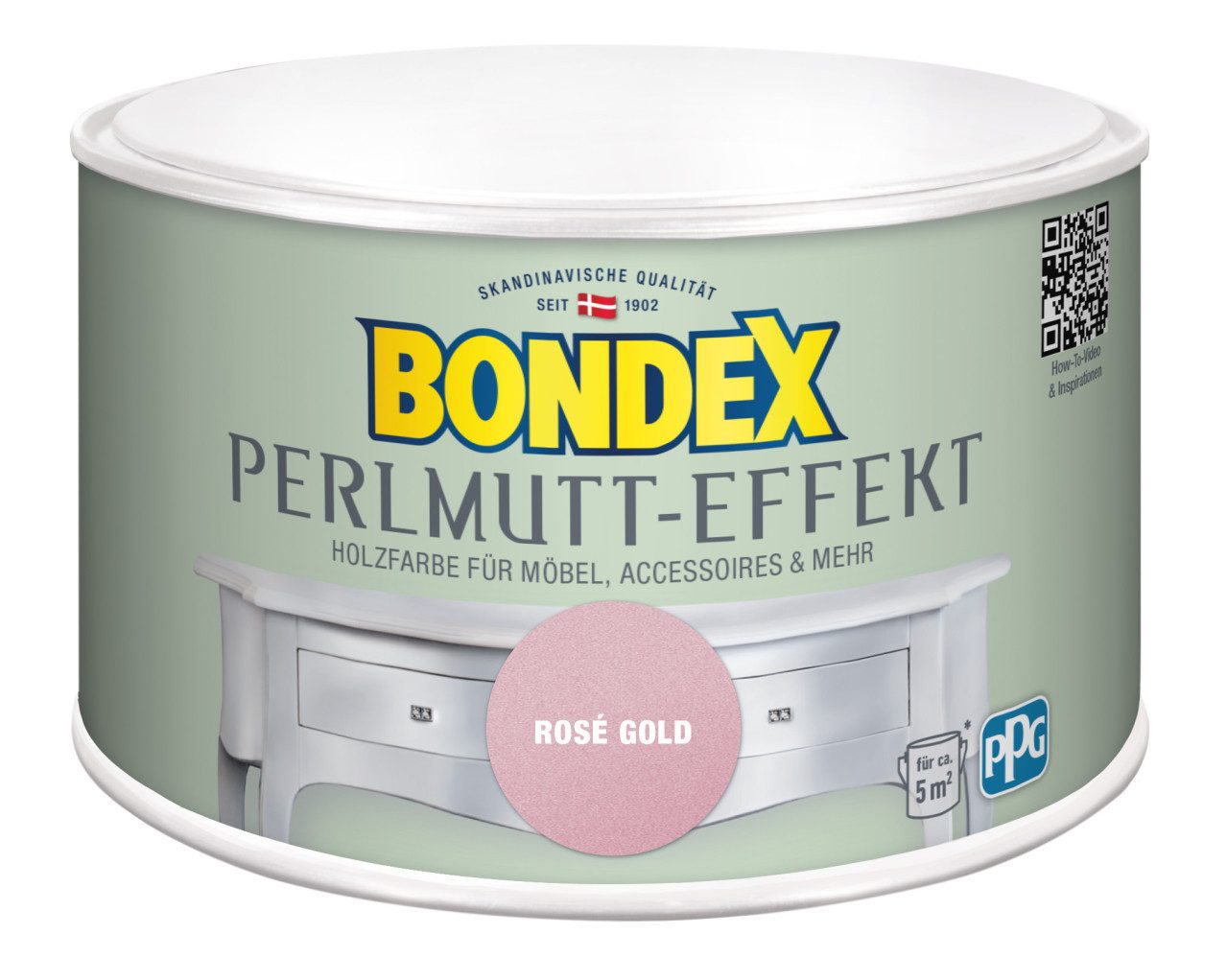 Bondex Holzschutzlasur Bondex Holzfarbe Perlmutt-Effekt 500 ml rose gold