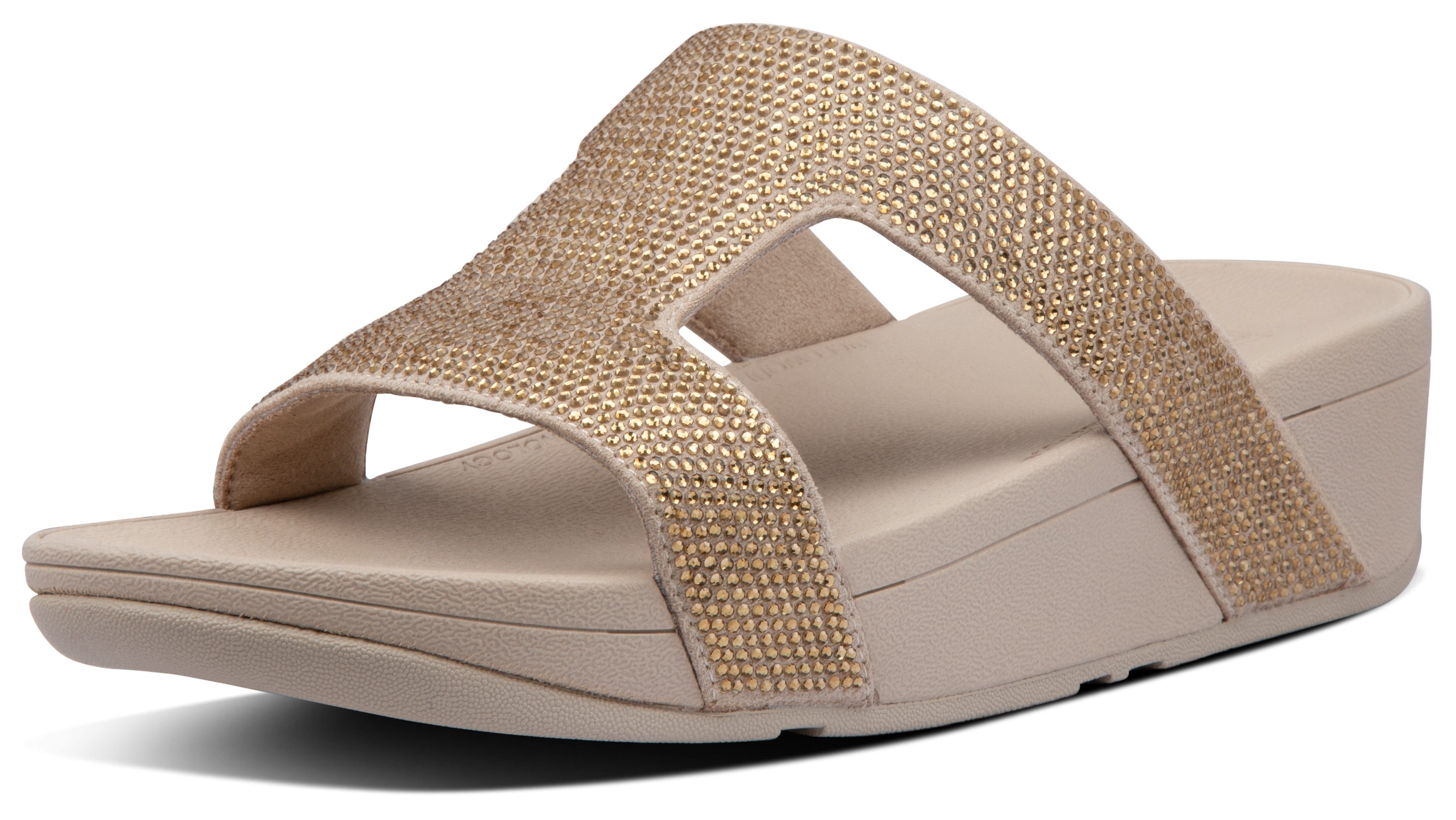 Fitflop MARLI Pantolette Sommerschuh, Strandschuh, Sandale, Flats mit Glitzer-Details