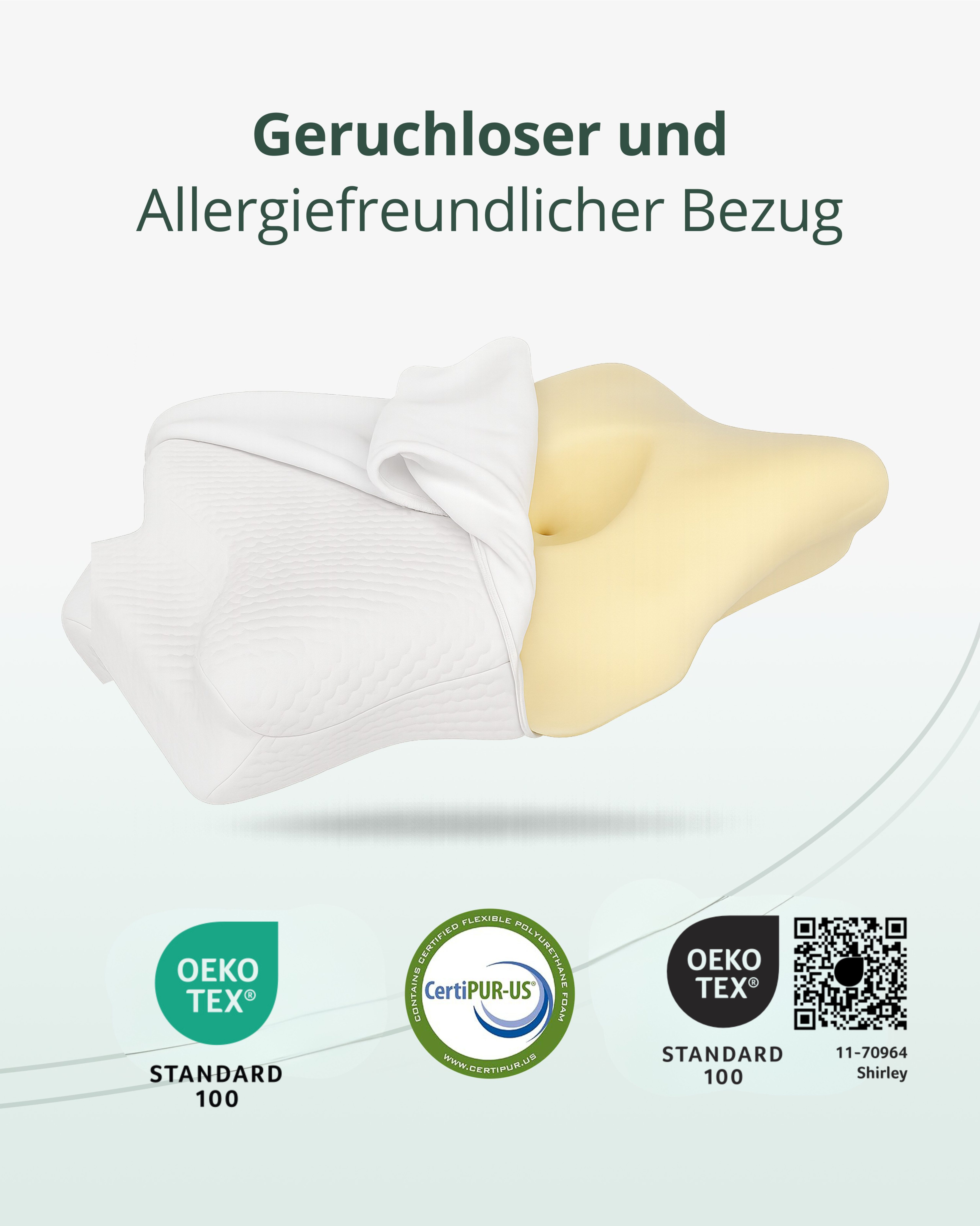 ANUK Kissenbezug ANUK® Ergonomisches-Kopfkissenbezug