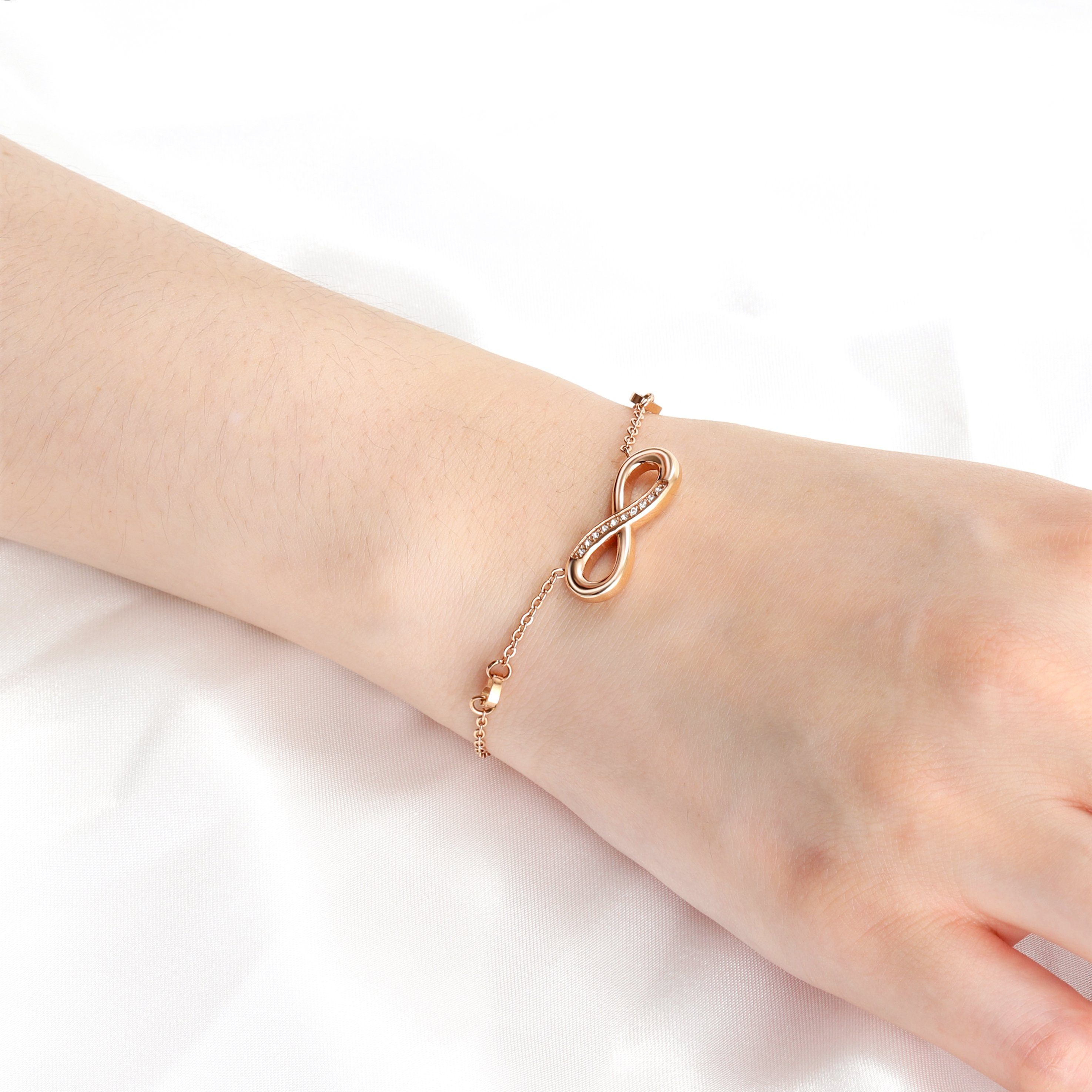 mit Johanson (1-tlg), Zirkonia Infinity Kim Armkette Rosegold