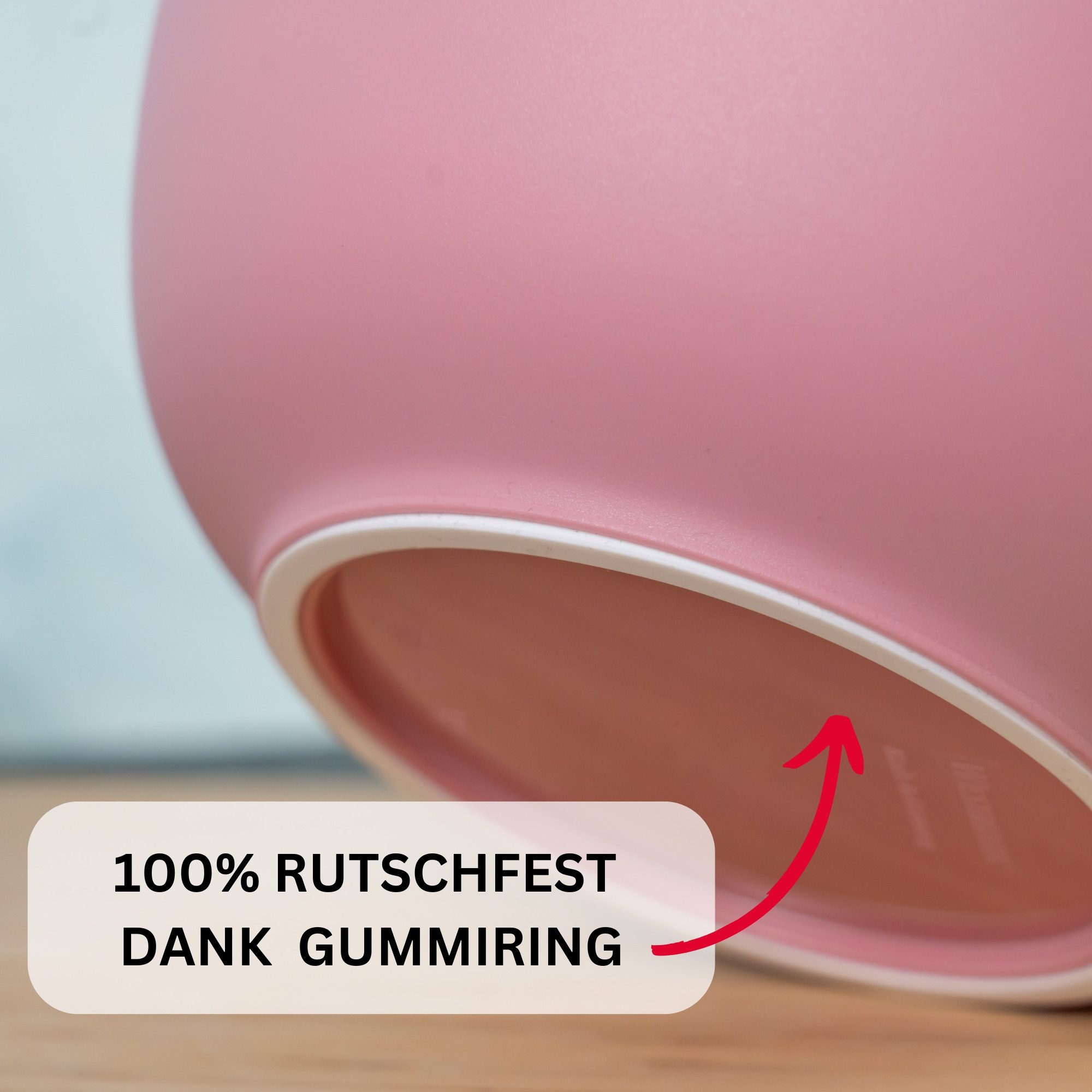 WESTMARK Rührschüssel mit zweigeteiltem Deckel, 2,5 l, Mit Ausgießer, Kunststoff, Rosa/Weiß, PP, PE