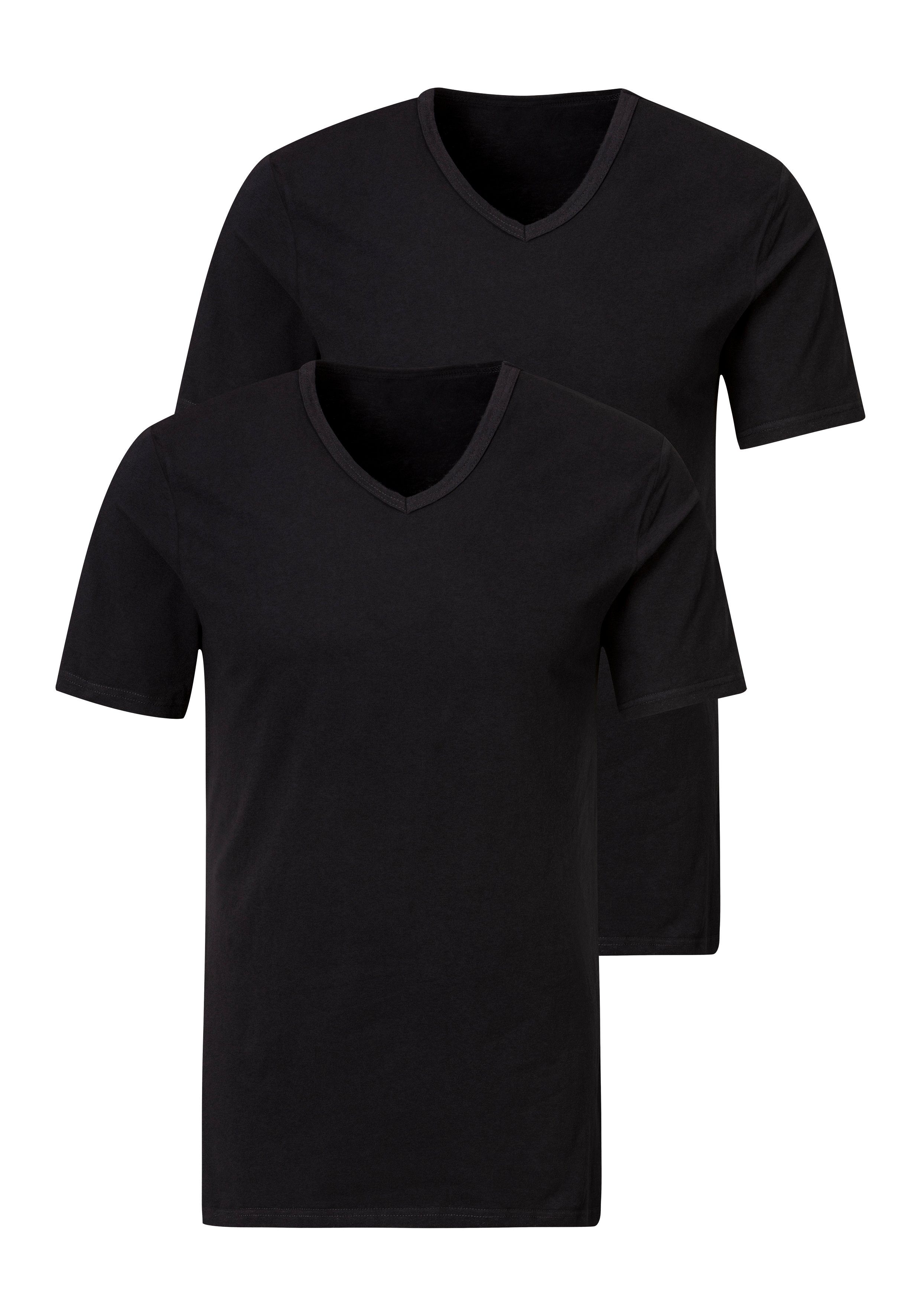 H.I.S Unterziehshirt (2-St) mit V-Ausschnitt und kleinem Logo, Unterhemd, T günstig online kaufen