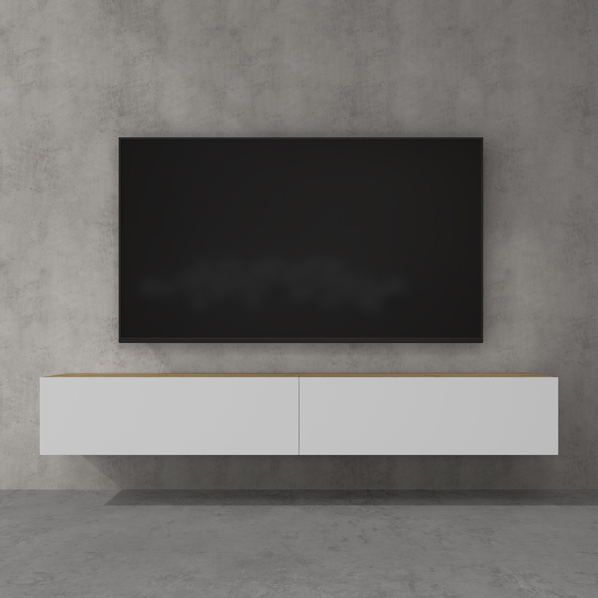 doporro TV-Board TV-schrank Fernsehschrank Low-Board TV-Tisch Wand-hängend F02