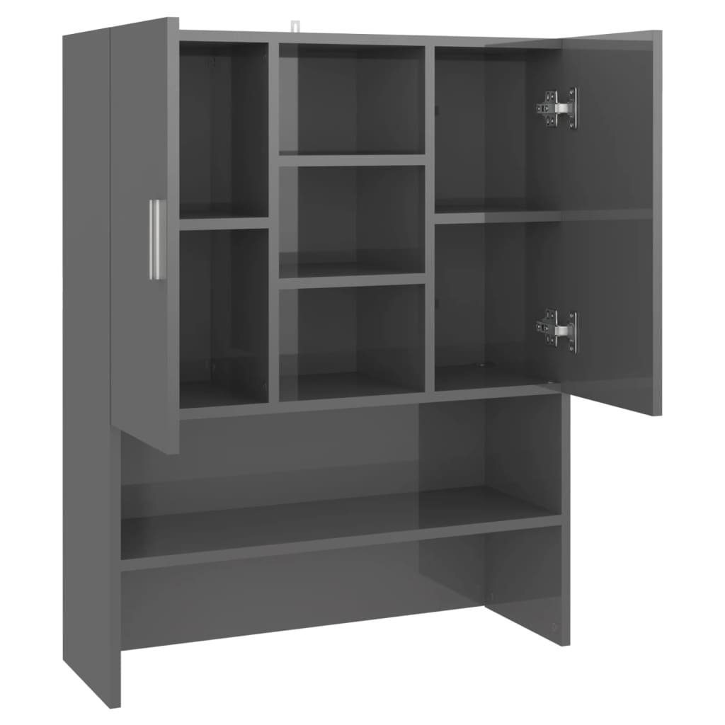 Hochglanz-Grau Waschmaschinenumbauschrank 70,5x25,5x90 vidaXL Waschmaschinenschrank cm