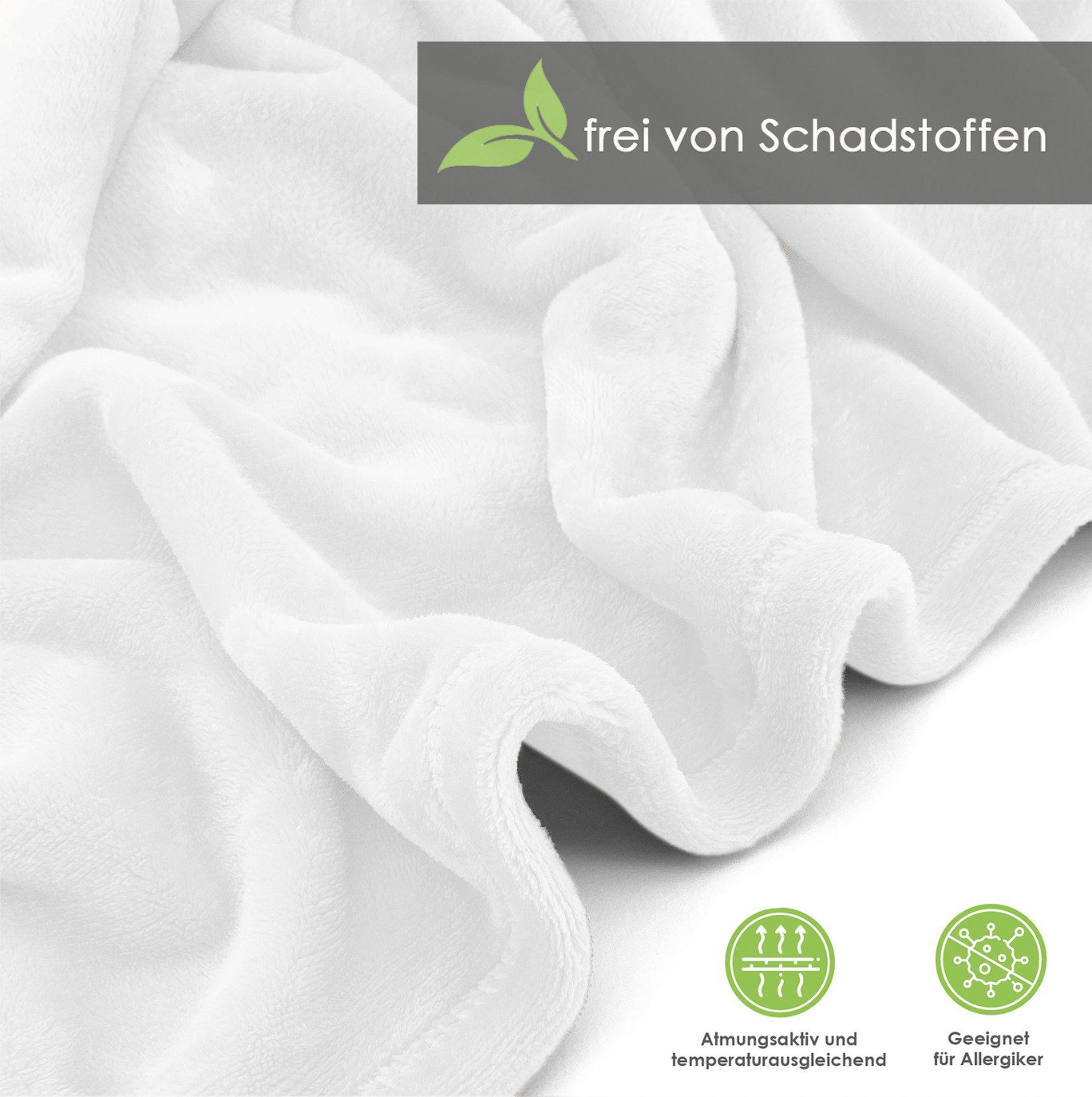 Wohndecke Premium Super Soft Flanell Kuscheldecke Sofadecke, heimtexland, super weich und flauschig, Allergiker geeignet, atmungsaktiv