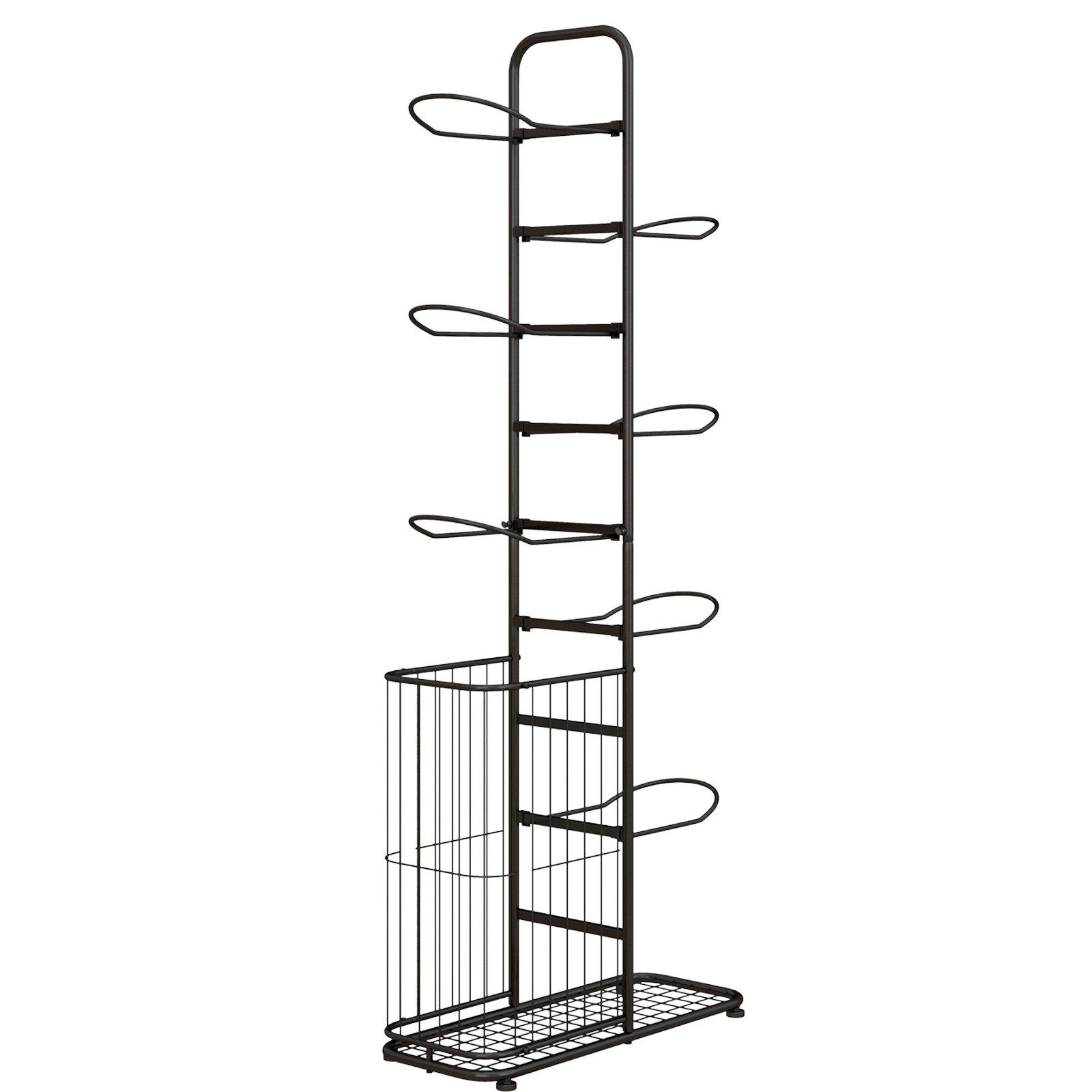 COSTWAY Sportgeräte-Regalwagen, 7-stufiger Ball Lagerregal mit Korb, abnehm günstig online kaufen