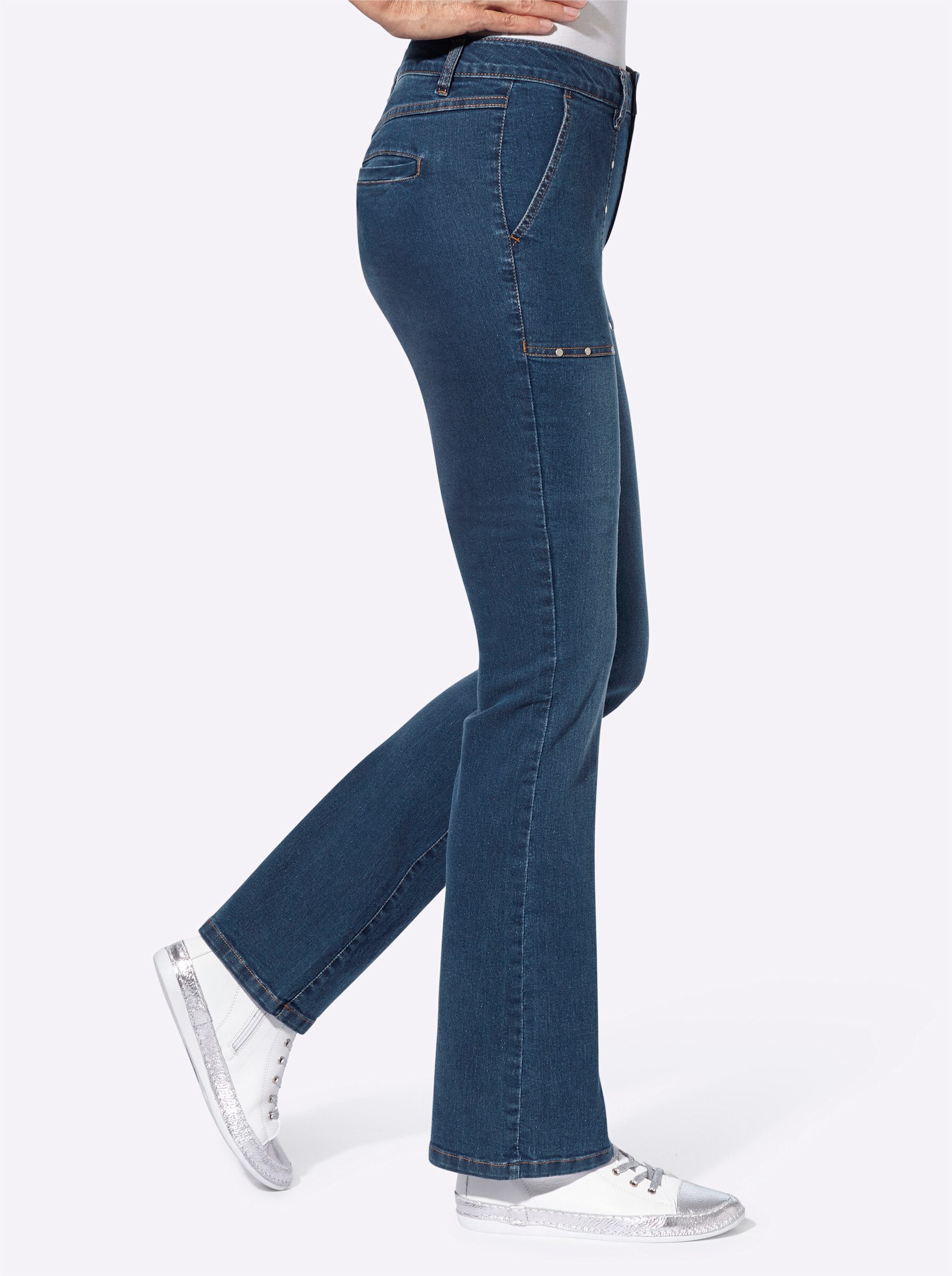 Sieh an! Bequeme Jeans Bootcut-Jeans . günstig online kaufen