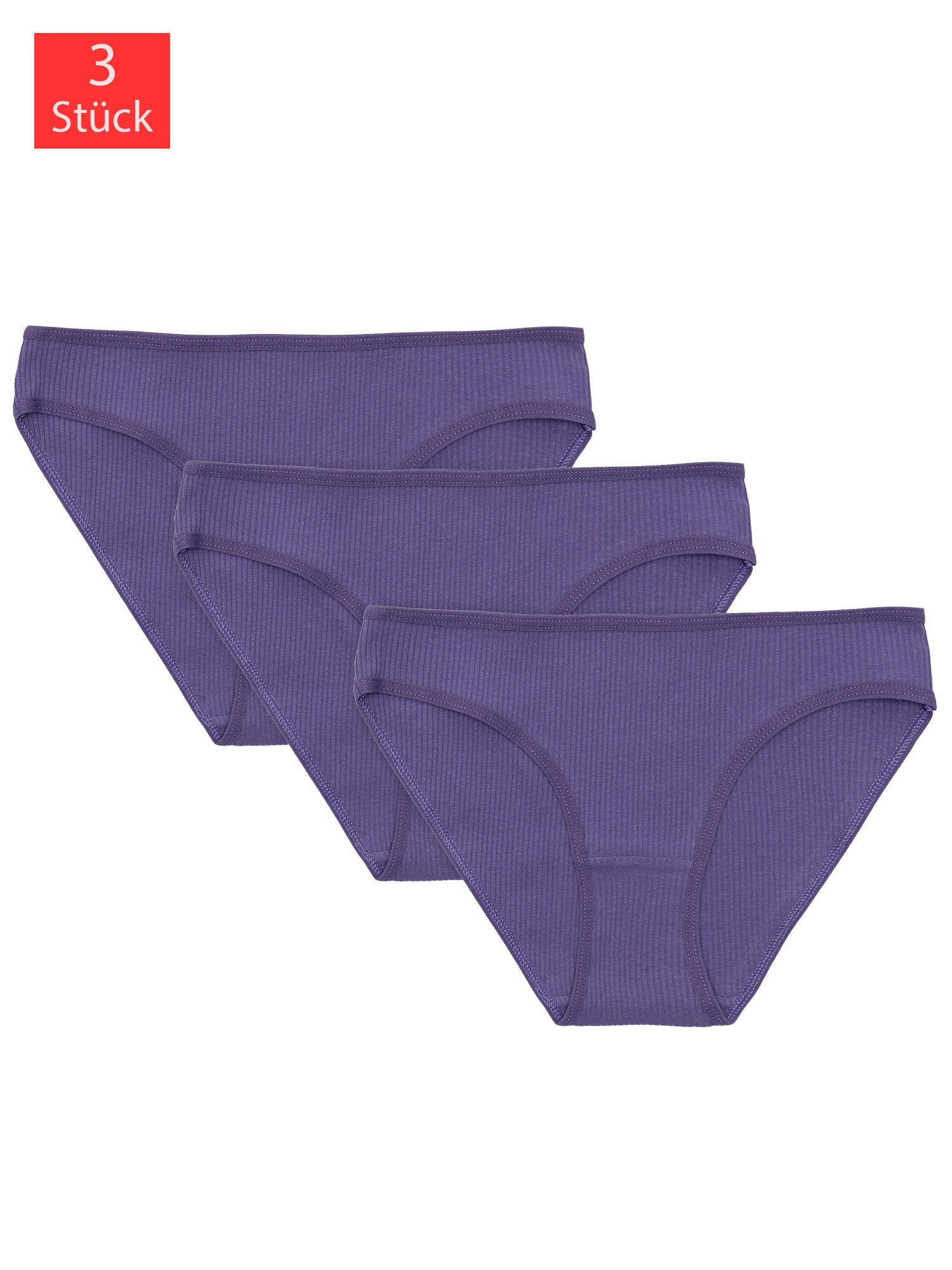 Tazzio Slip 3er-Pack Damen Slip F941 (Packung, 3-St) Nahtlose Verarbeitung - keine sichtbaren Linien unterm Outfit