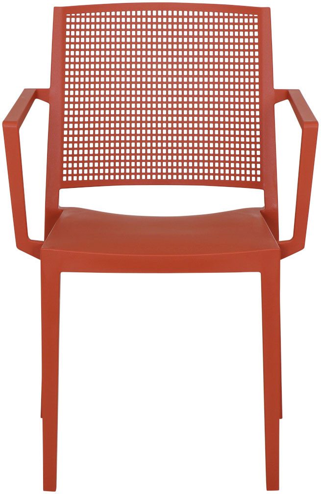 Siena Garden Gartensessel Square 2er Set Stapelsessel brick (Set, 2-St), Gestell, Polypropylen/Glasfaser