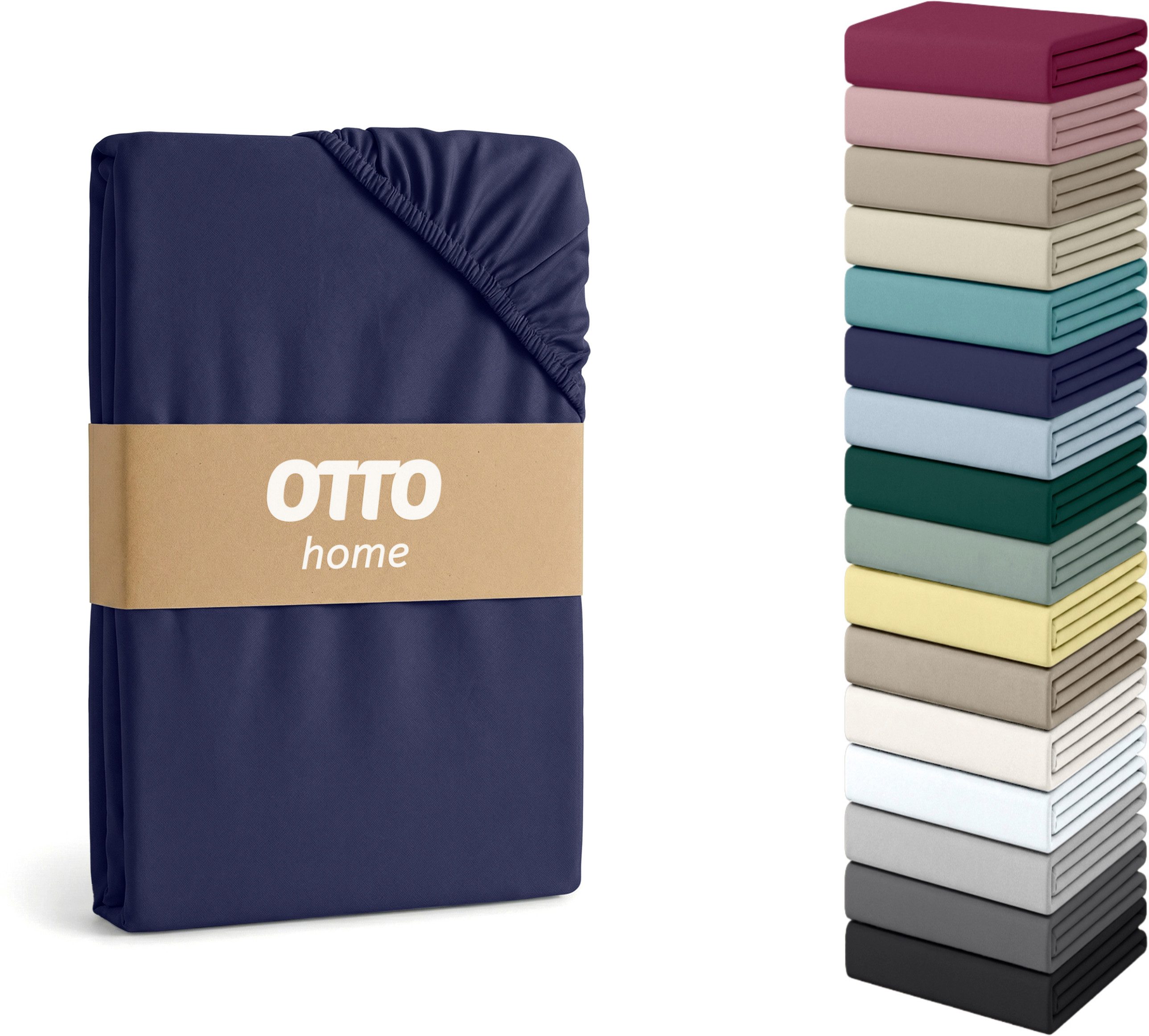 OTTO home Spannbettlaken Physalis Topper COMFORT, 100% Baumwolle, 150 g/m², Jersey, Gummizug: rundum, (1 Stück), Baumwolle, Matratzen bis 10 cm Höhe, Bettlaken, Spannbetttuch, Laken