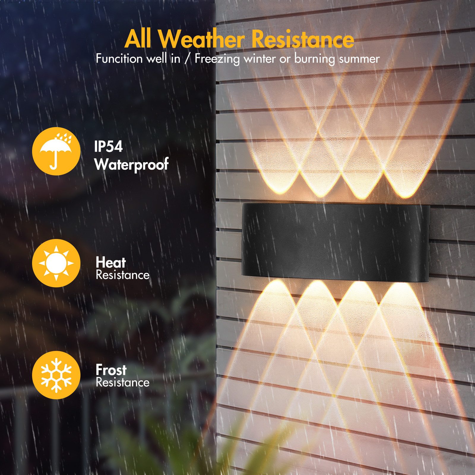 BlingBin LED Wandleuchte Innen & Außenwandleuchte Up and Down Wandlampe Wan günstig online kaufen
