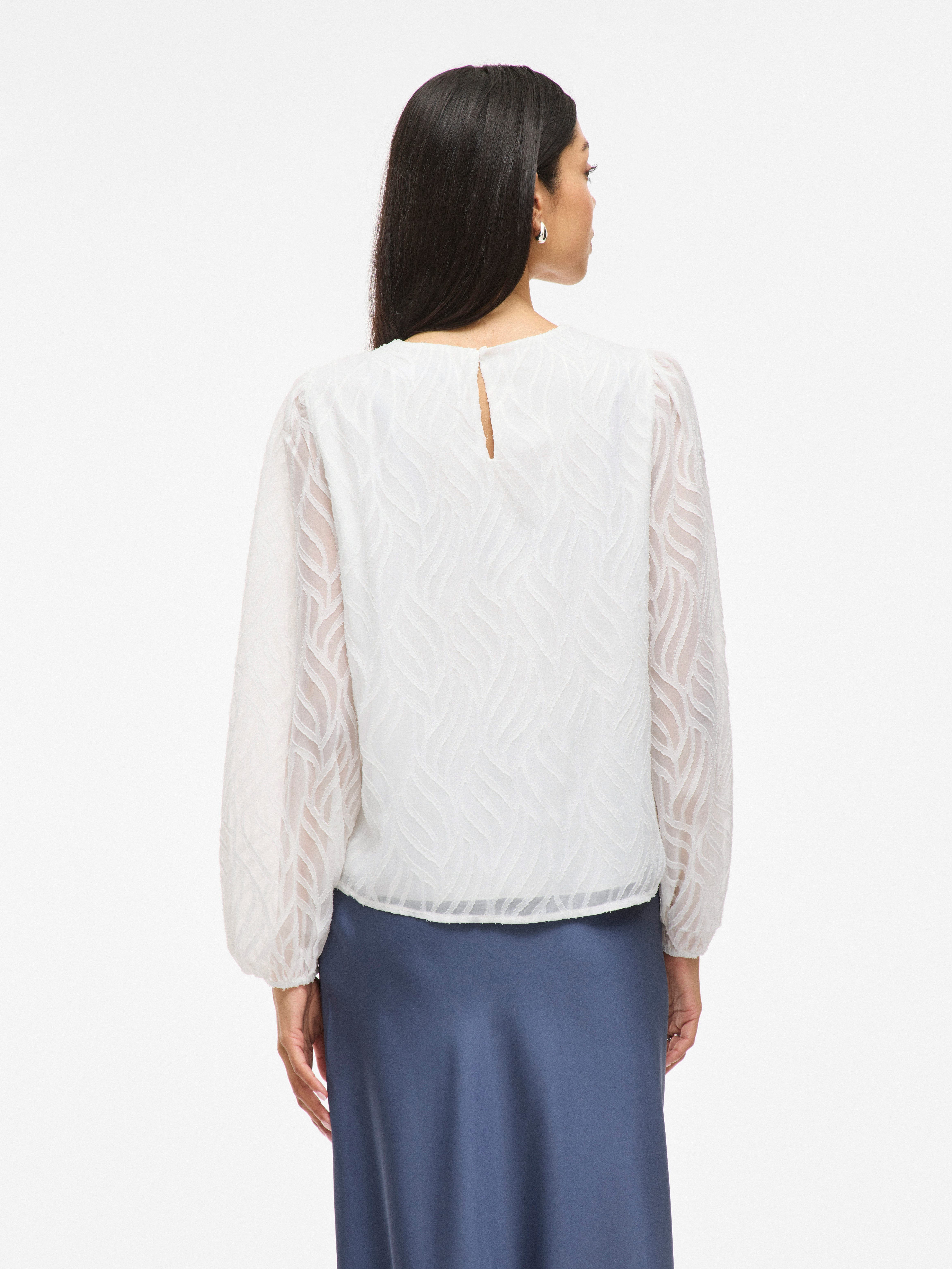 Vila Blusenshirt VIMIKA O-NECK L/S TOP günstig online kaufen