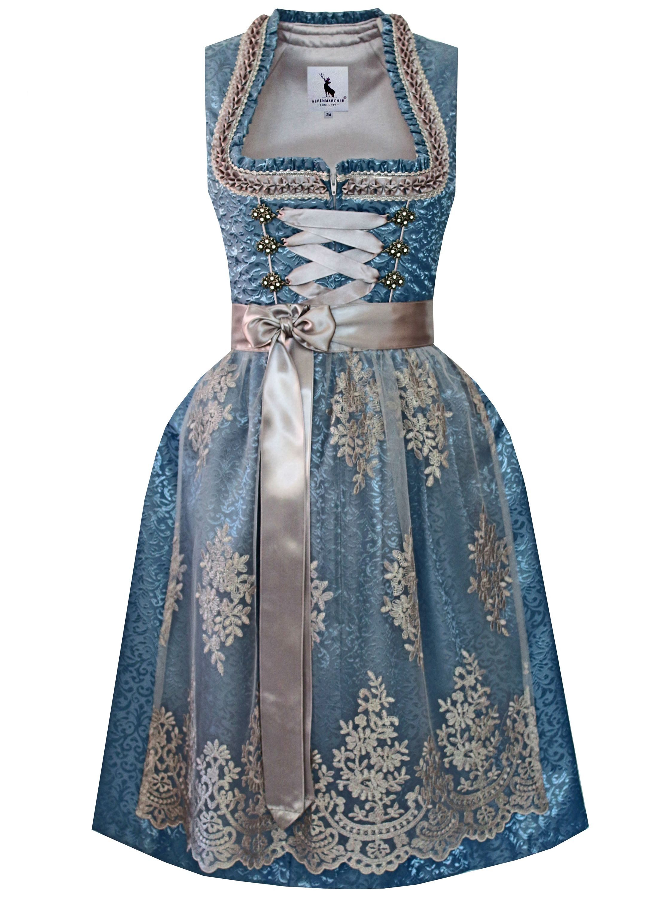 Alpenmärchen Dirndl Dirndl Lydia in blau - ALM993