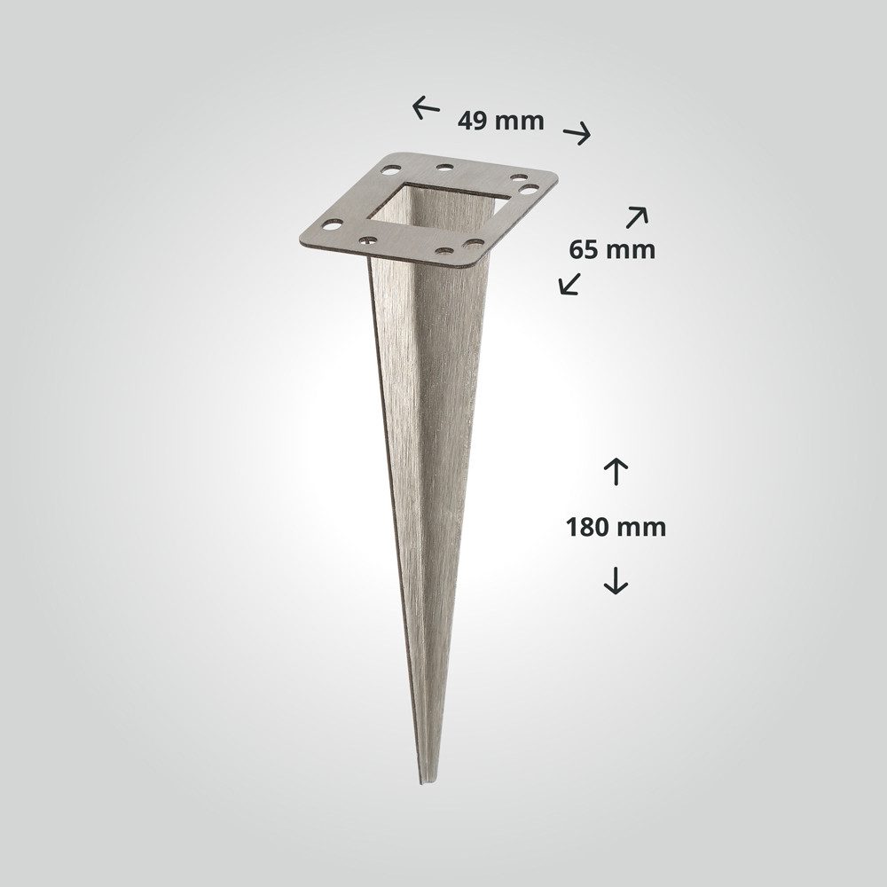 LED Universum Montagezubehör Erdspieß Edelstahl, grau, L50mm