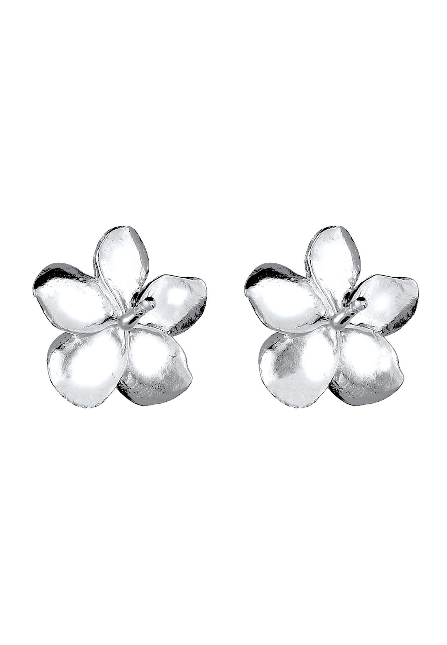 Elli Paar Ohrstecker Frangipani Blüte Blume Filigran 925 Silber, Frangipani Blüte