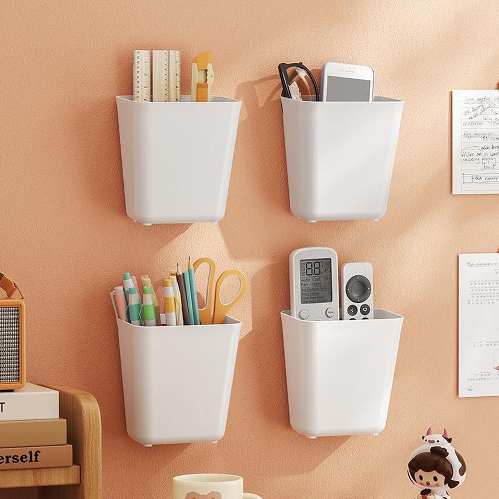 FOUORTUNATE-BEE Aufbewahrungsbox 4 Stück Küchenschranktür-Aufbewahrungsbox (Selbstklebende Wandmontierte Organizer für Schrank, Badezimmer, Kühlschrank - Kleine – Bild 3 von 5
