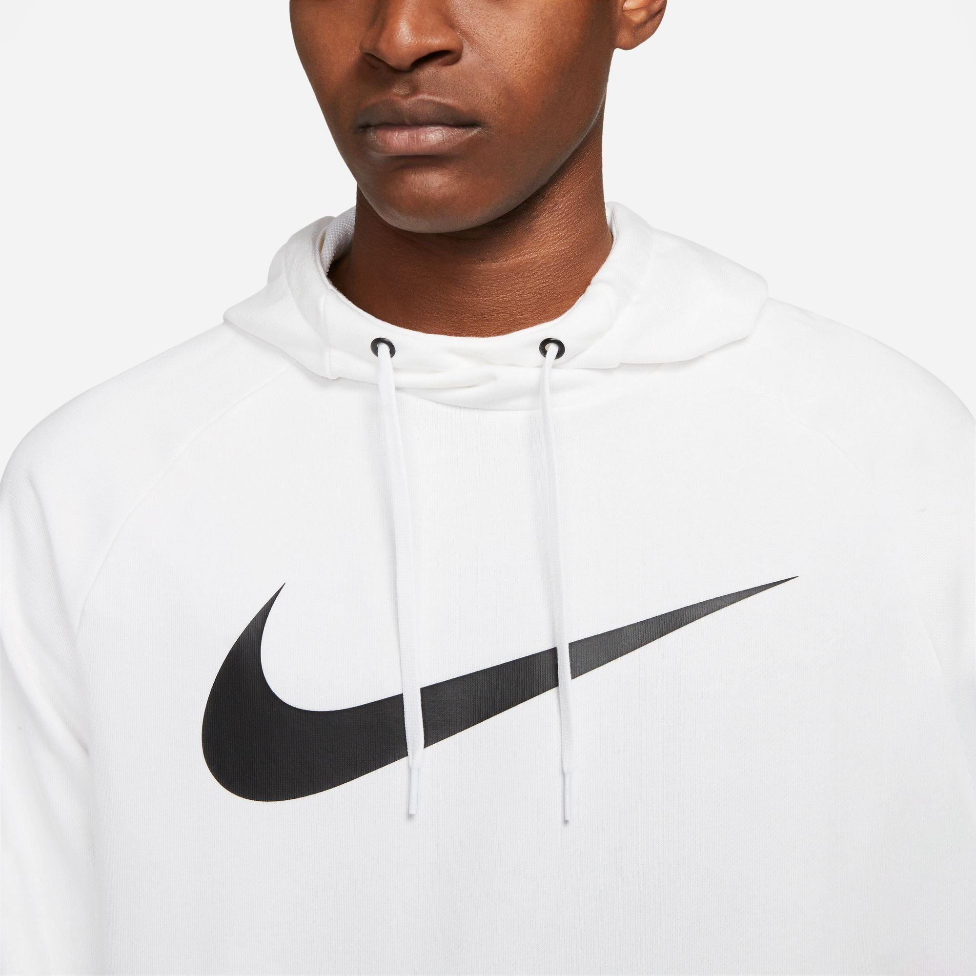 WHITE/BLACK HOODIE TRAINING PULLOVER DRI-FIT Kapuzensweatshirt Nike MEN'S